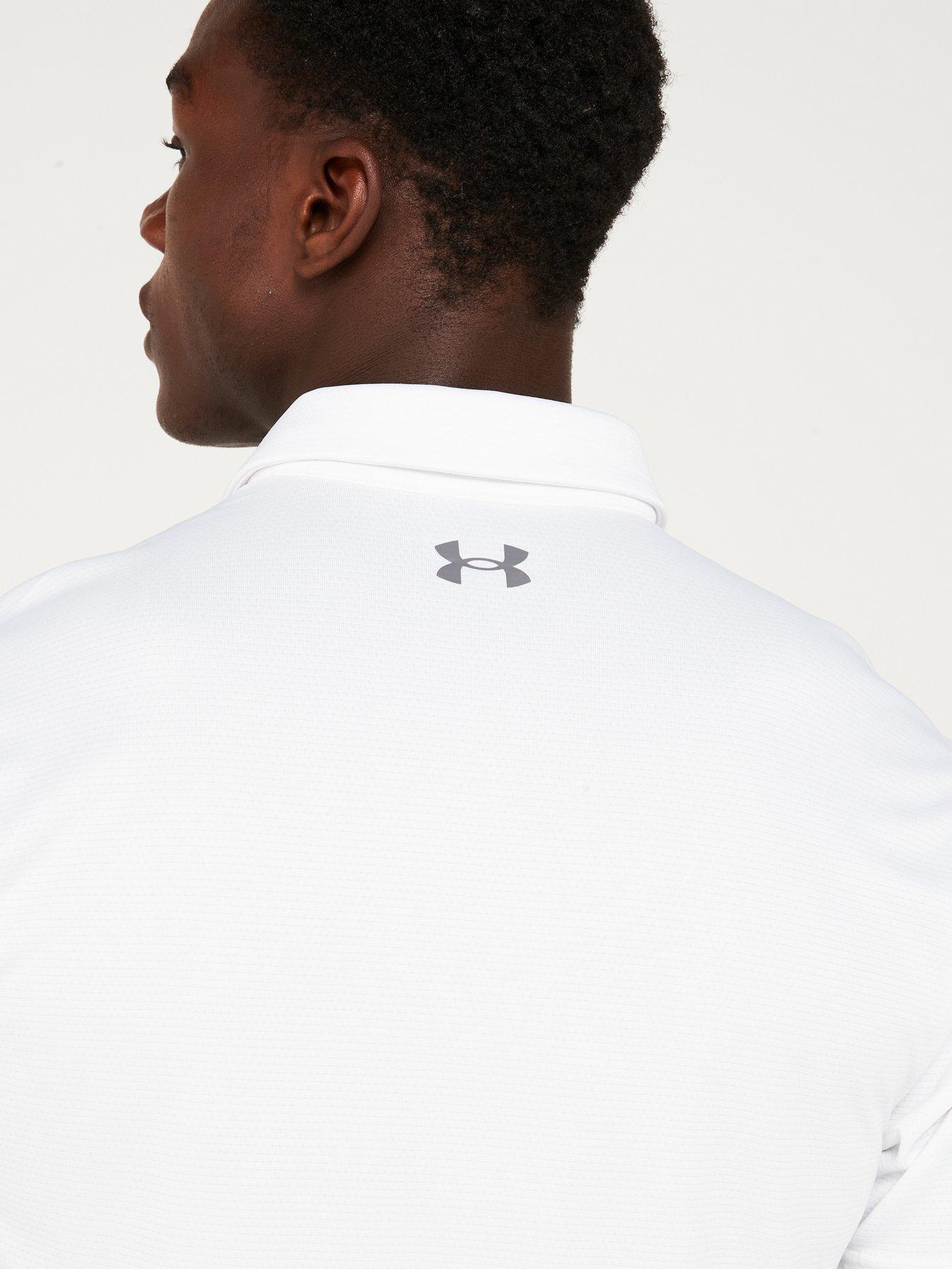 Image 5 of 5 of UNDER ARMOUR Mens Golf Tech Polo - White