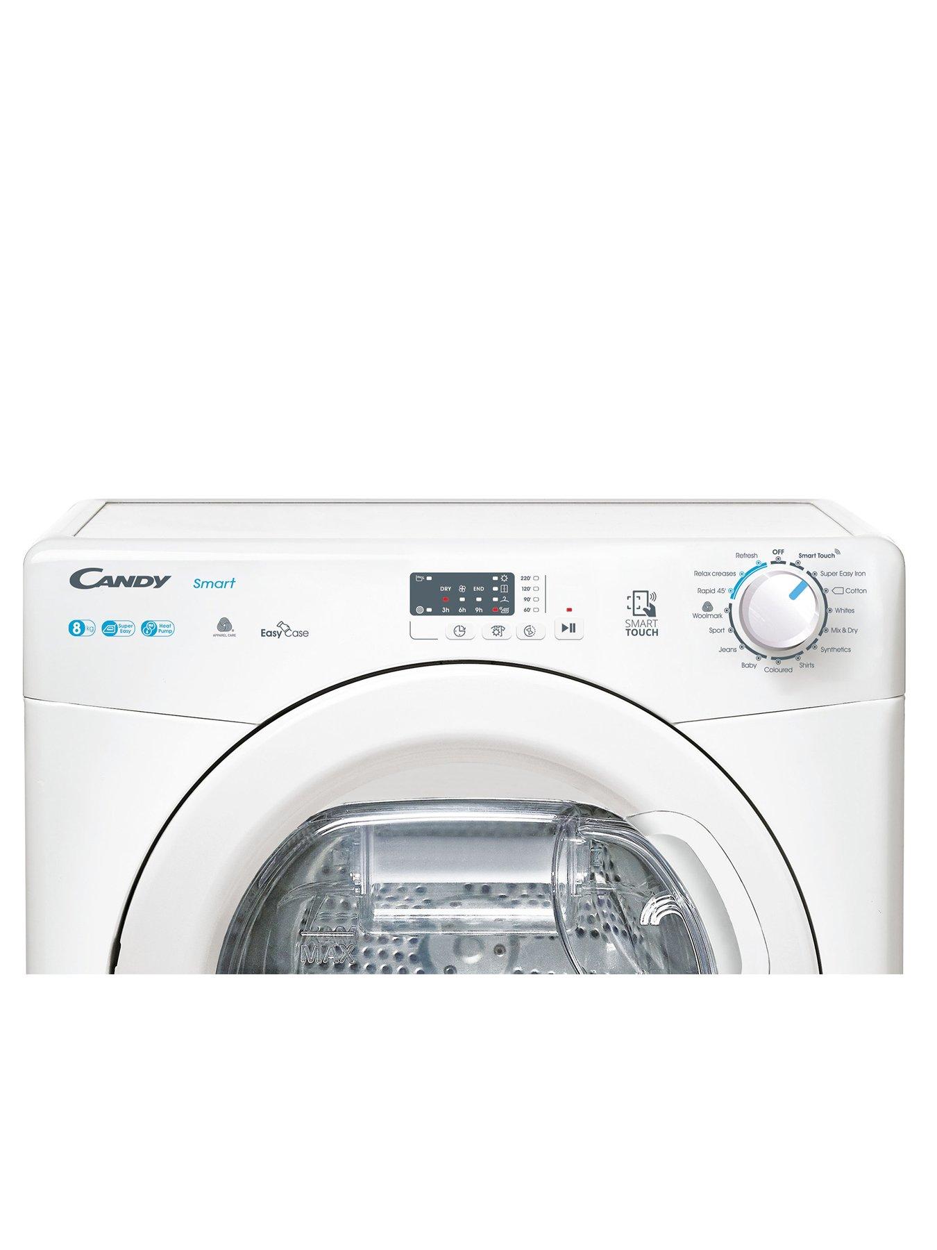 Image 4 of 5 of Candy Smart CSEH8A2LE 8kg Heat Pump Tumble Dryer,&nbsp;A++ Rated - White