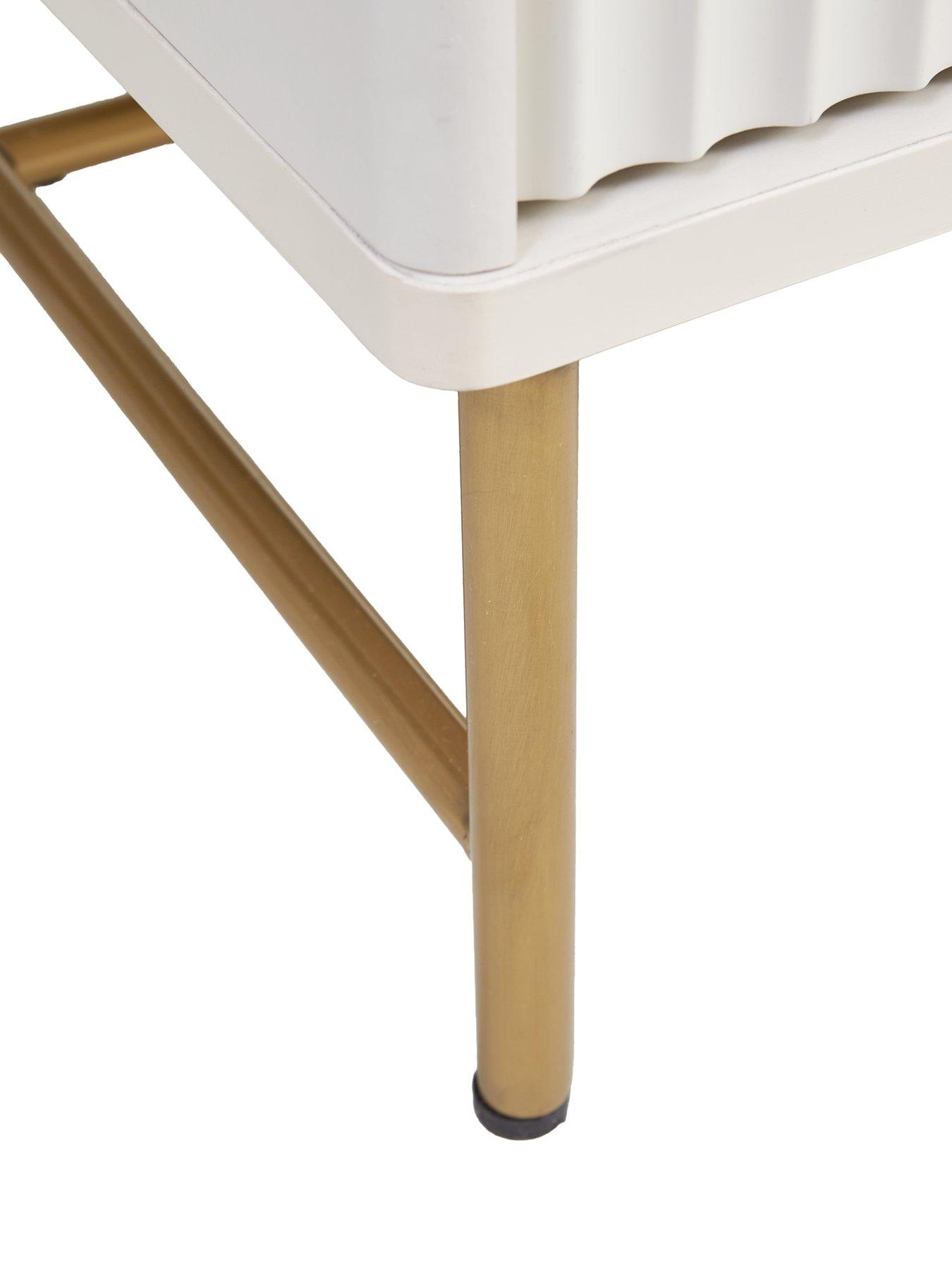 Image 6 of 6 of The Very Collection Cora Large 3 Door Sideboard - Ivory/Brass