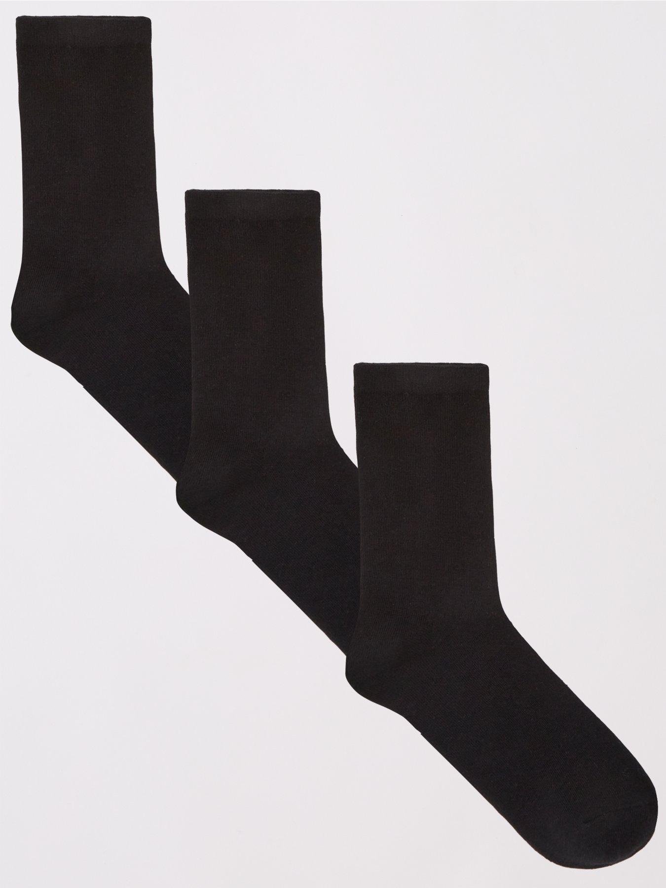  image of everyday-3-pack-ankle-socks-black