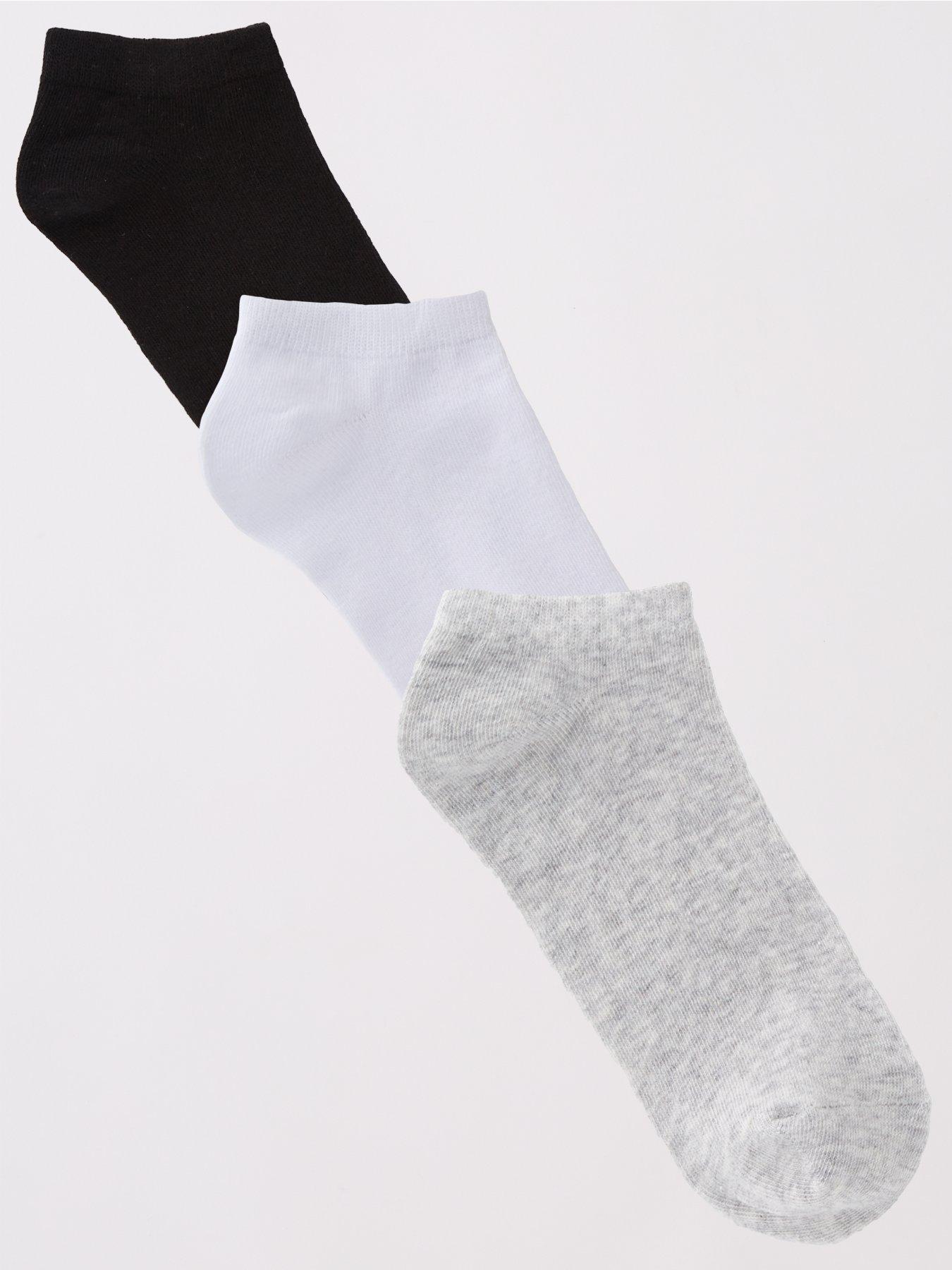  image of everyday-trainer-liner-socks-3-pack-mono