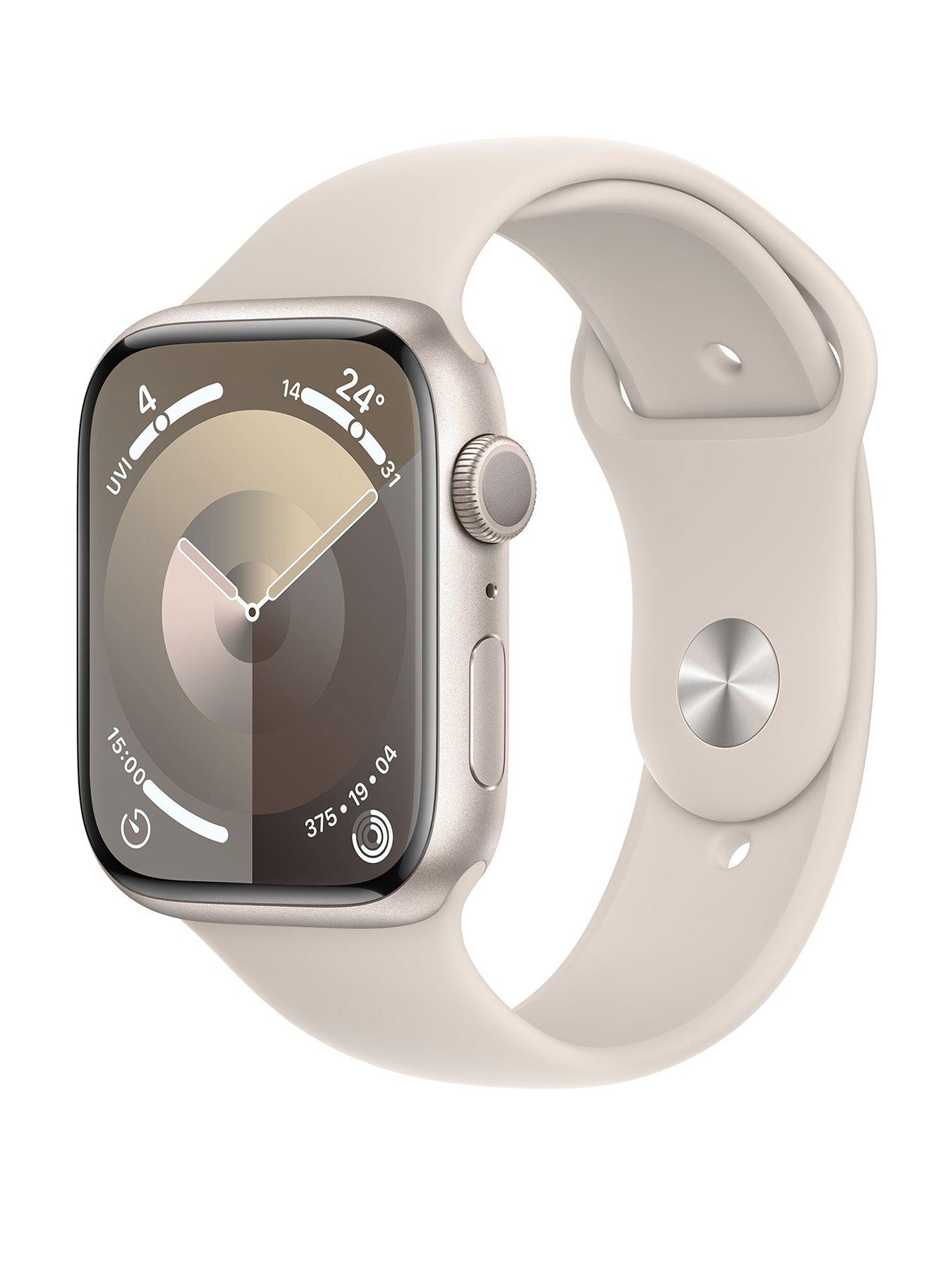Apple Watch Series 9 (GPS), 45mm Starlight Aluminium Case with Starlight Sport Band