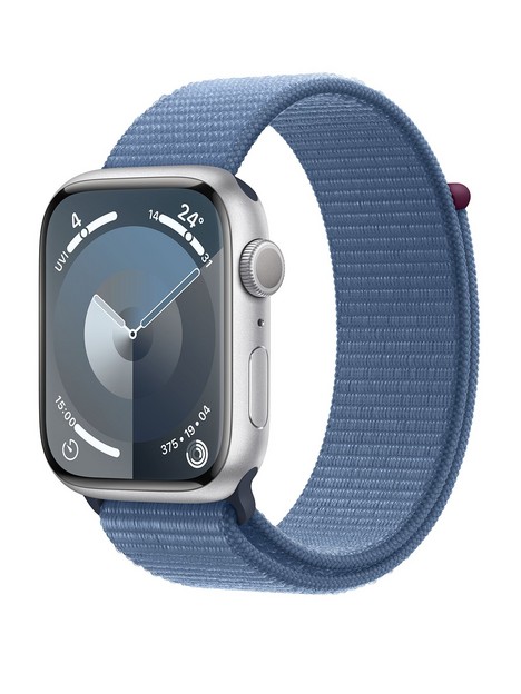 apple-watch-series-9-gps-45mm-silver-aluminium-case-with-winter-blue-sport-loop
