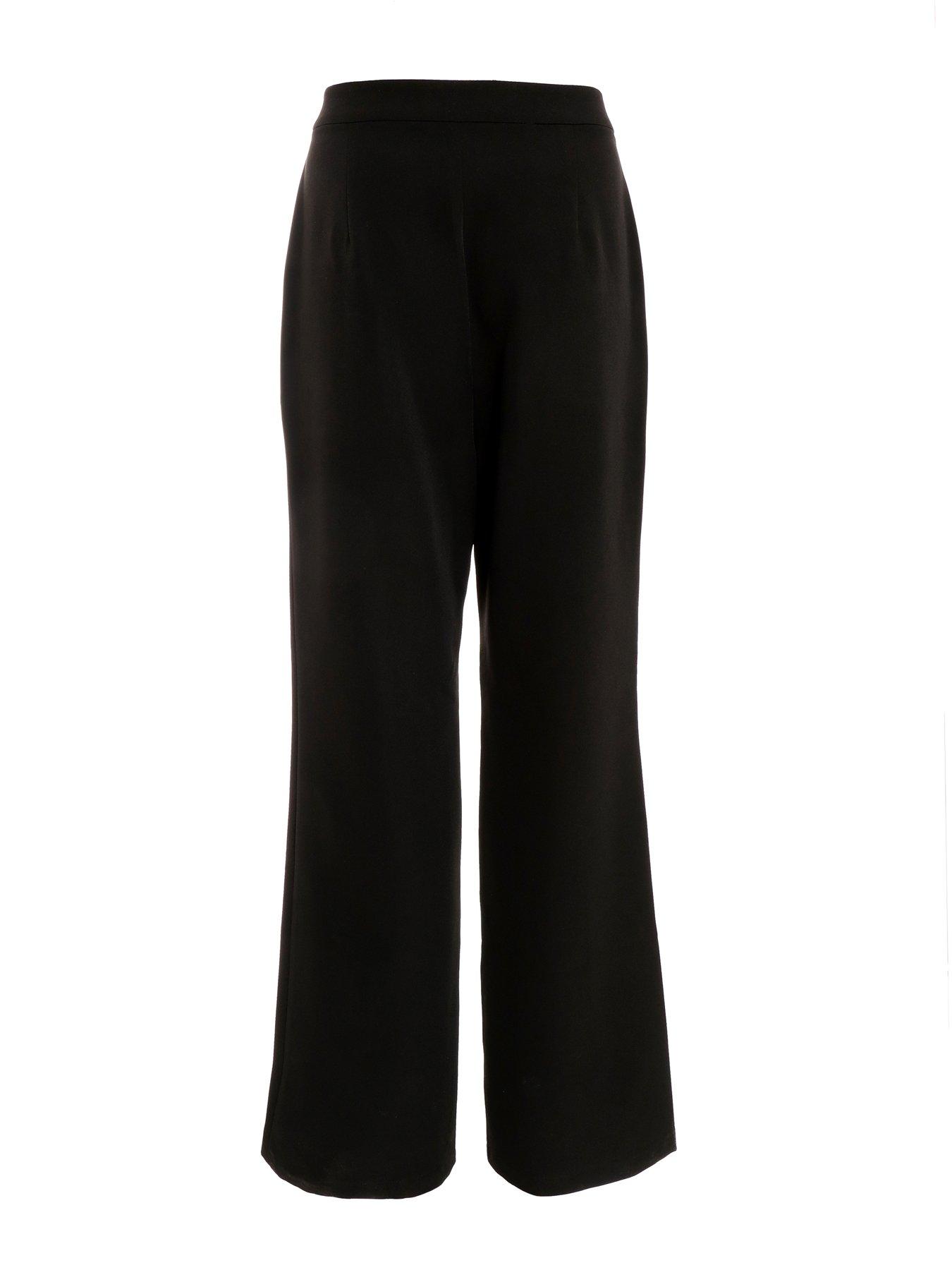 Image 5 of 6 of Quiz Black Chain Detail Palazzo Trouser