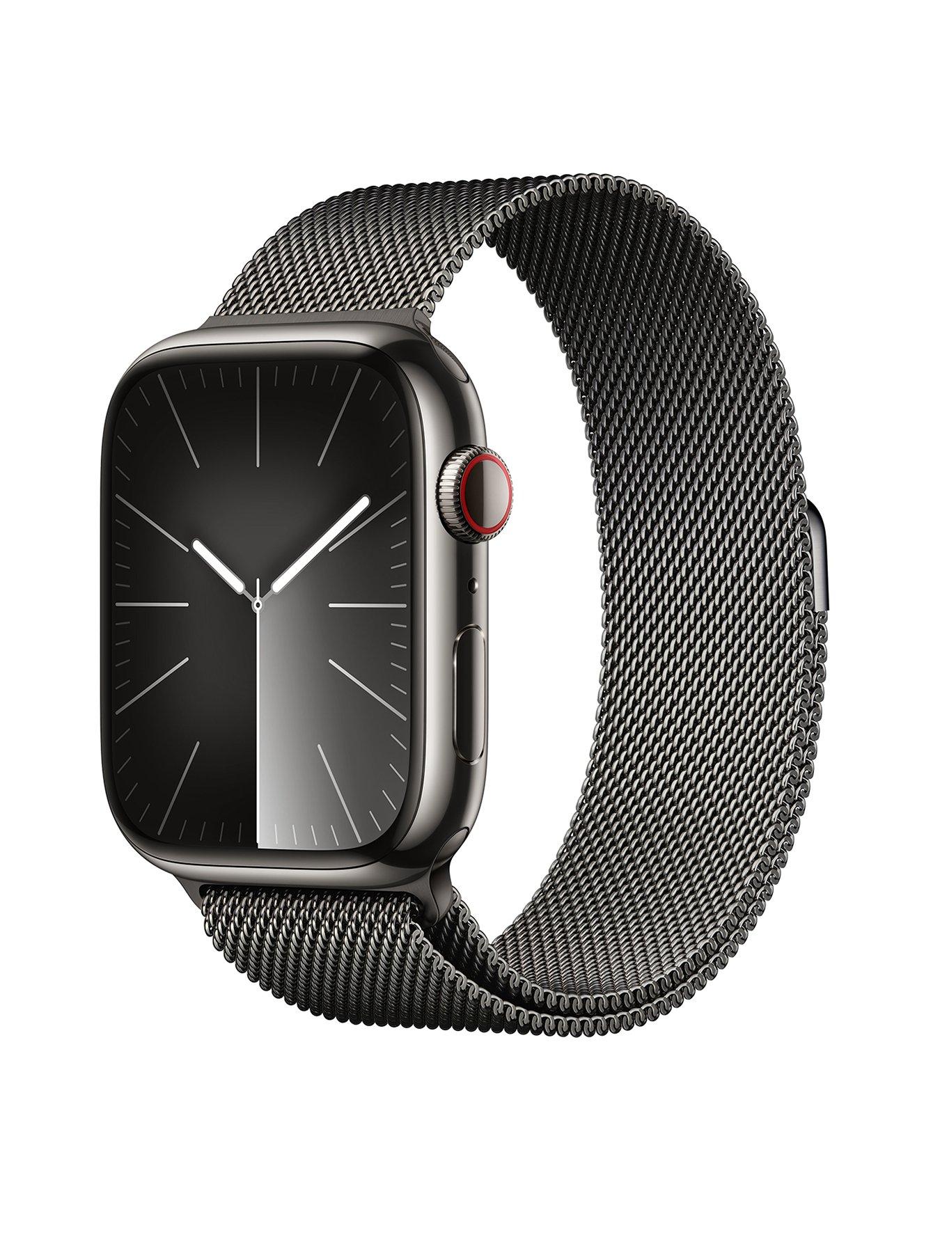 undefined Watch Series 9 (GPS + Cellular), 45mm Graphite Stainless Steel Case with Graphite Milanese Loop