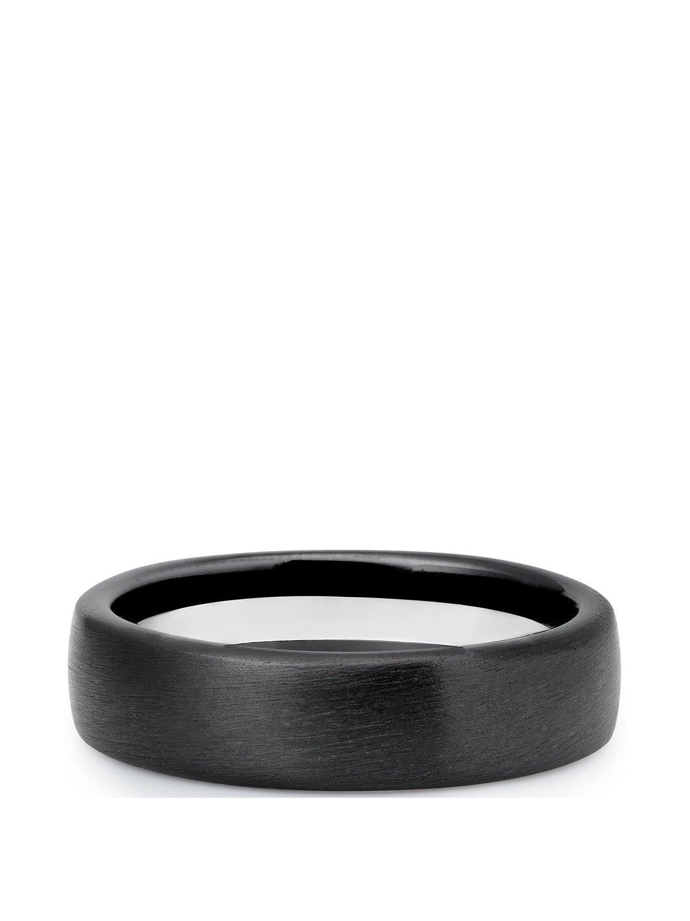 Beaverbrooks Platinum and Zirconium Men's Wedding Ring