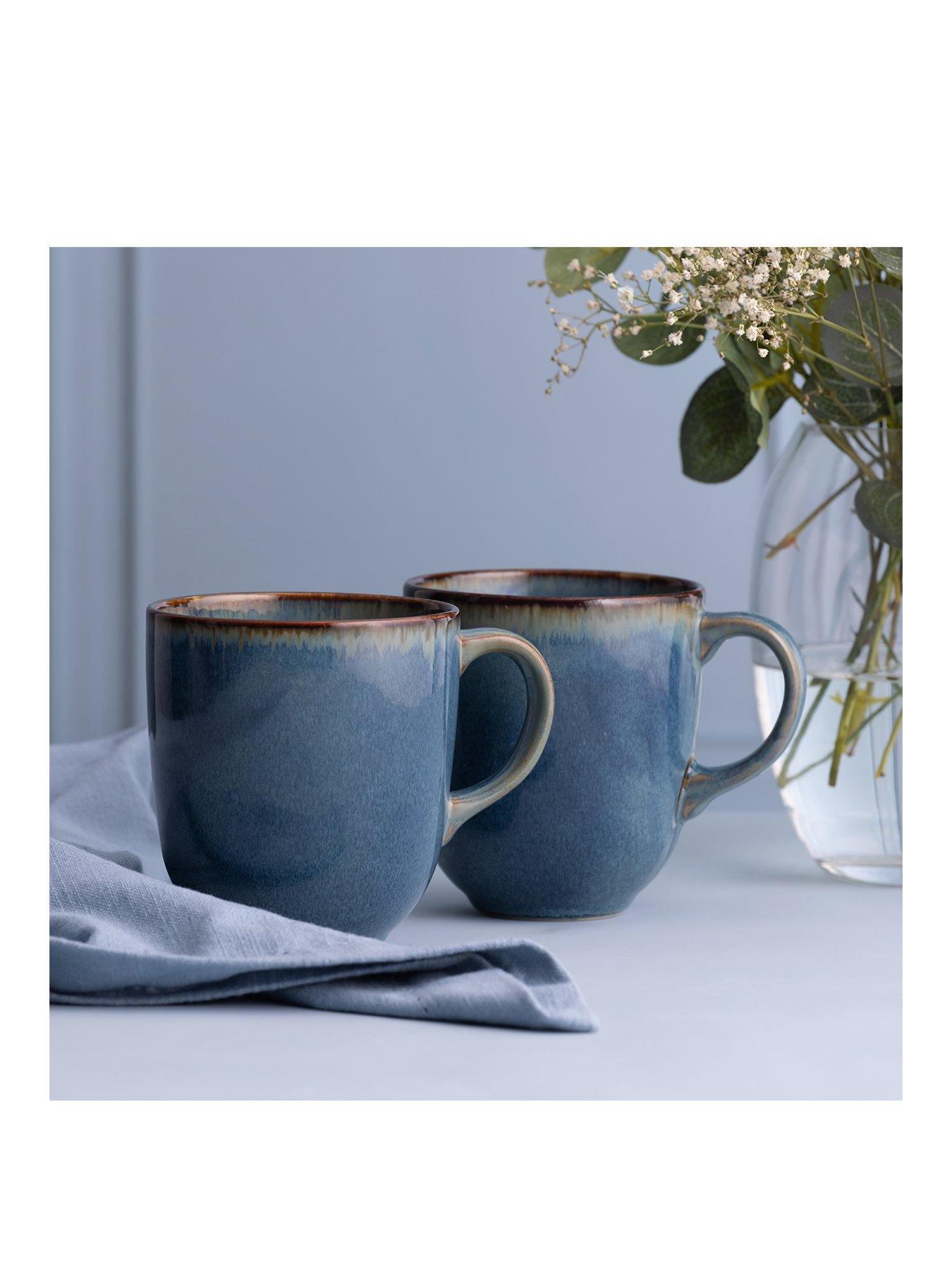undefined Reactive Set of 4 Mugs – Blue