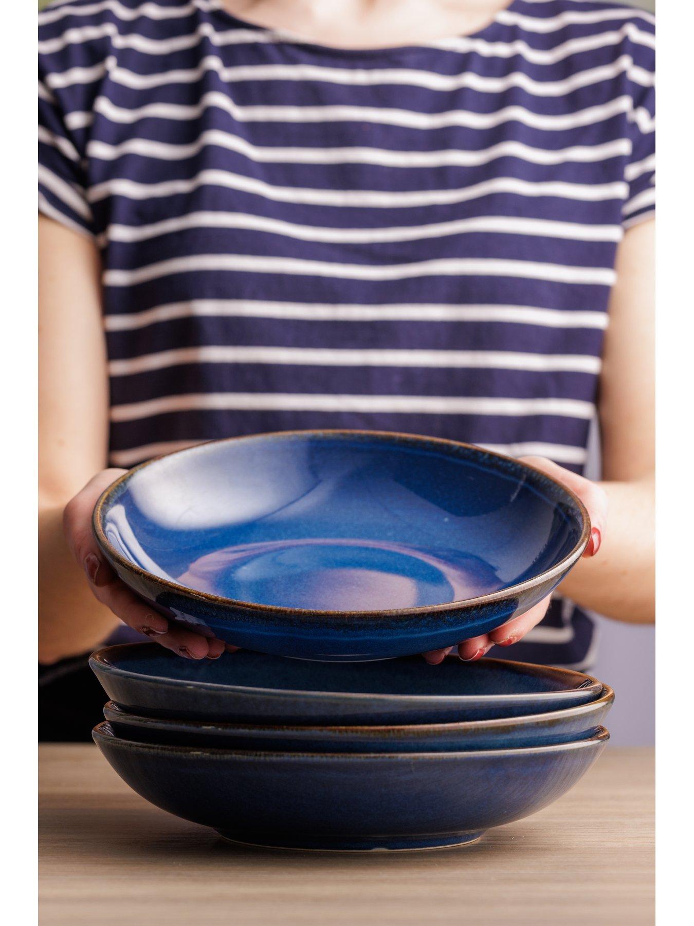  image of mason-cash-reactive-blue-set-of-4-pasta-bowls