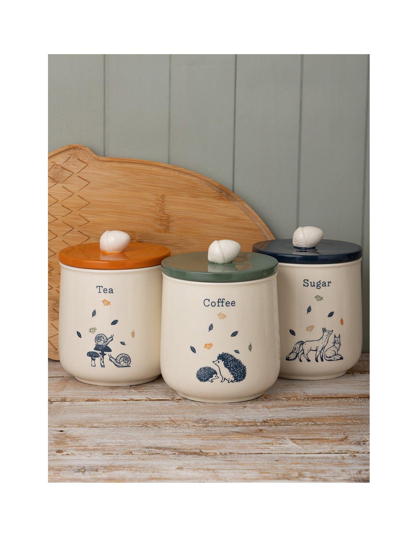 Price & Kensington Woodland Tea, Coffee and Sugar Canister Set