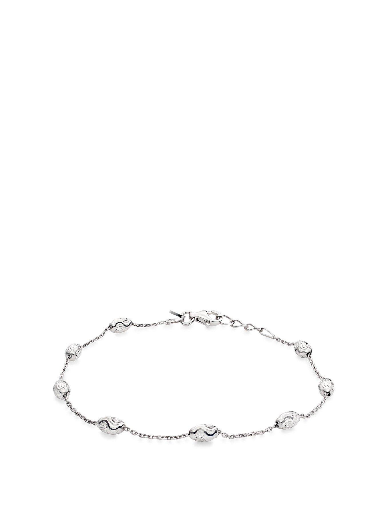 Image 1 of 6 of Beaverbrooks Sterling Silver Pebble Ladies Bracelet