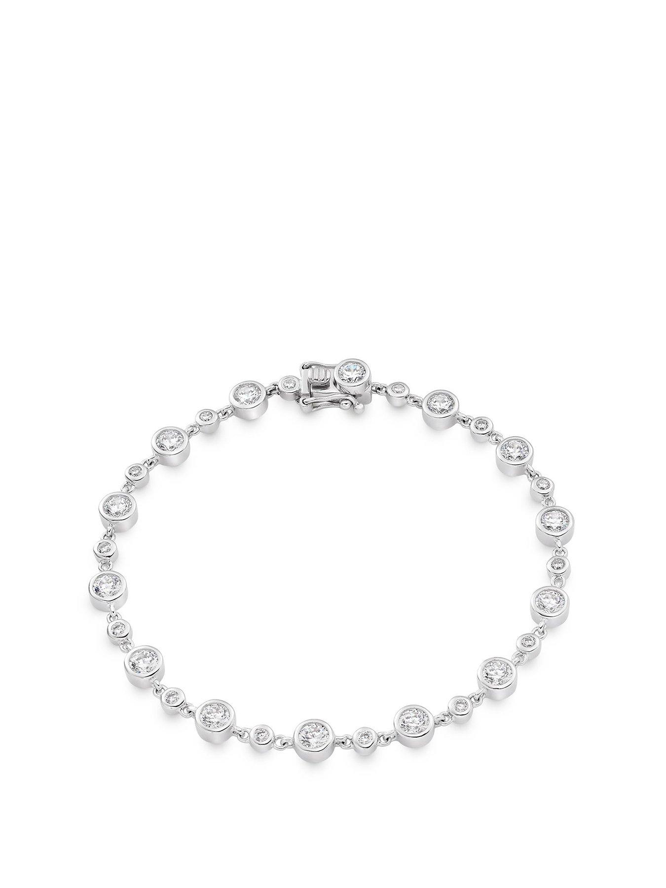 Beaverbrooks Sterling Silver Cubic Zirconia Bracelet | littlewoods.com