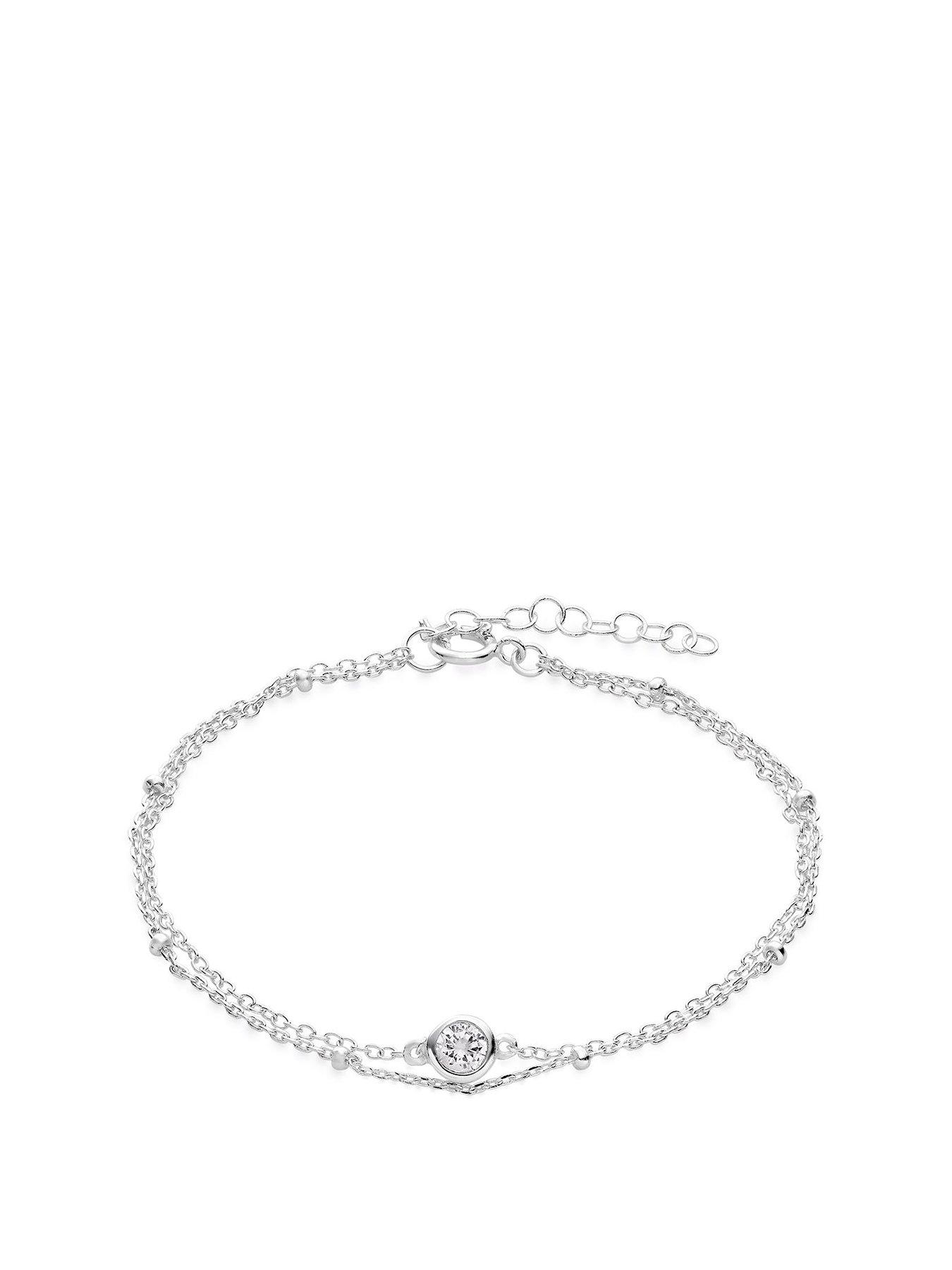 undefined Sterling Silver Cubic Zirconia Bracelet
