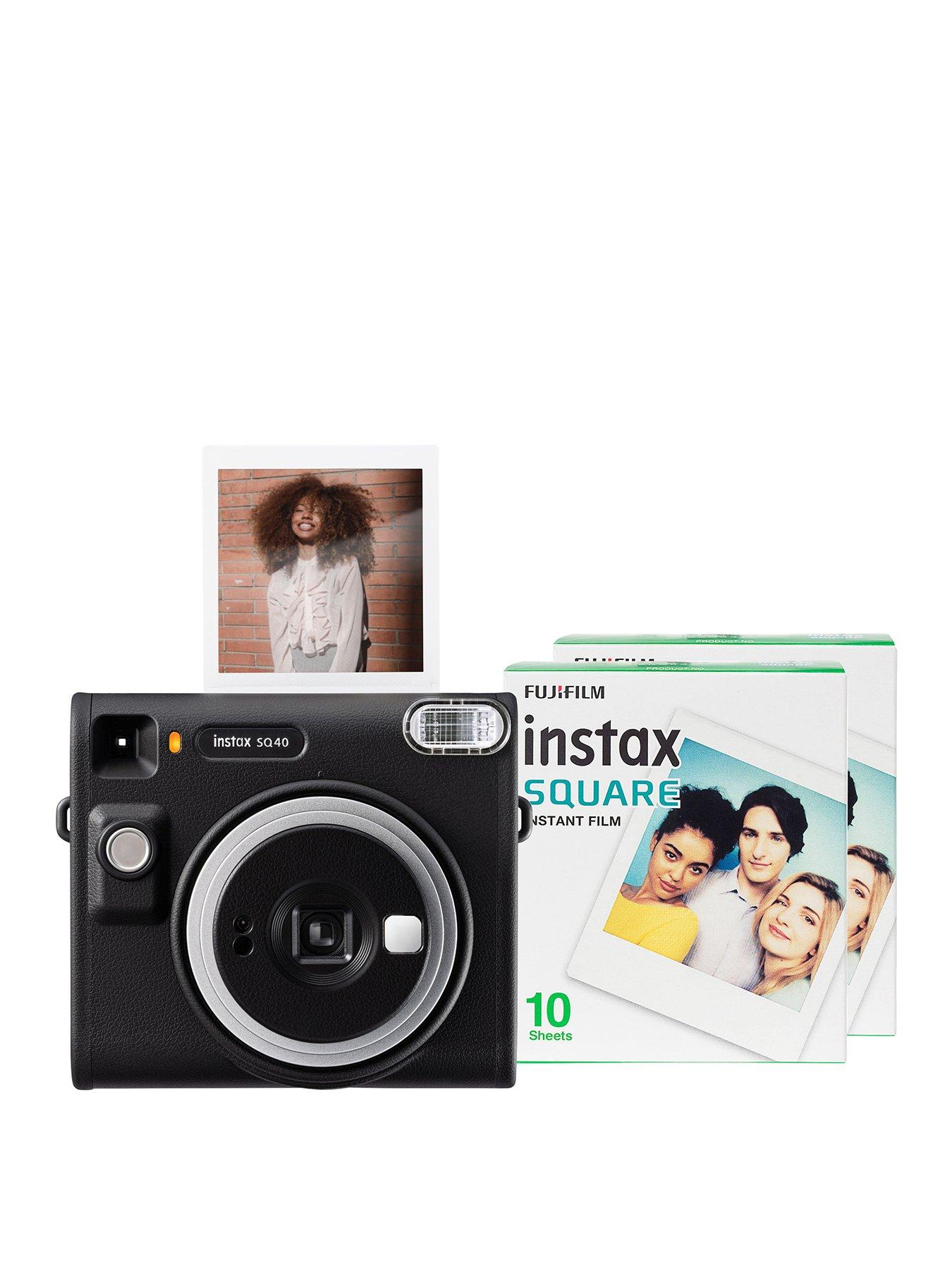 Fujifilm Instax Instax Square SQ40 Instant Camera with 20 Shot Pack - Black