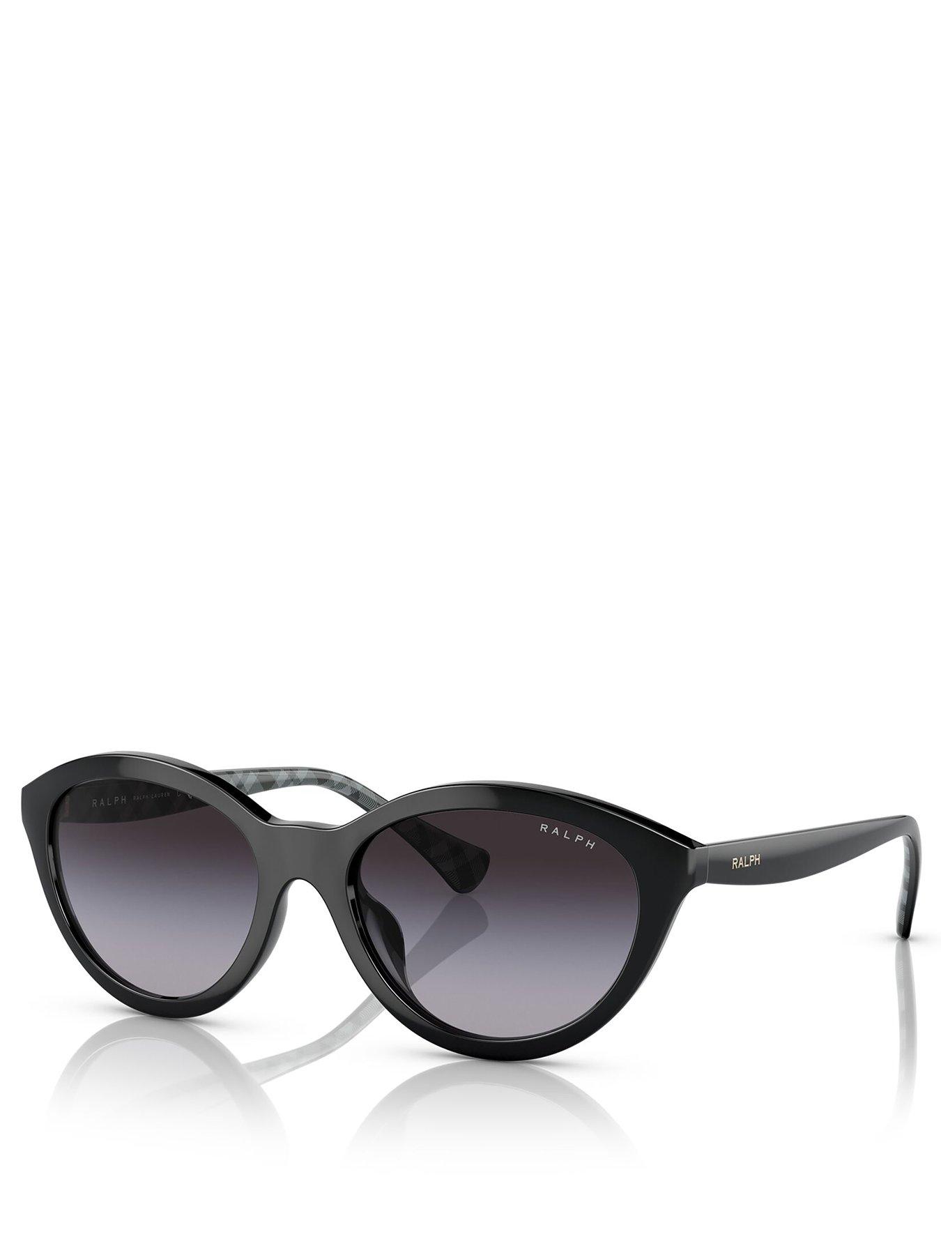 undefined Oval Sunglasses - Shiny Black