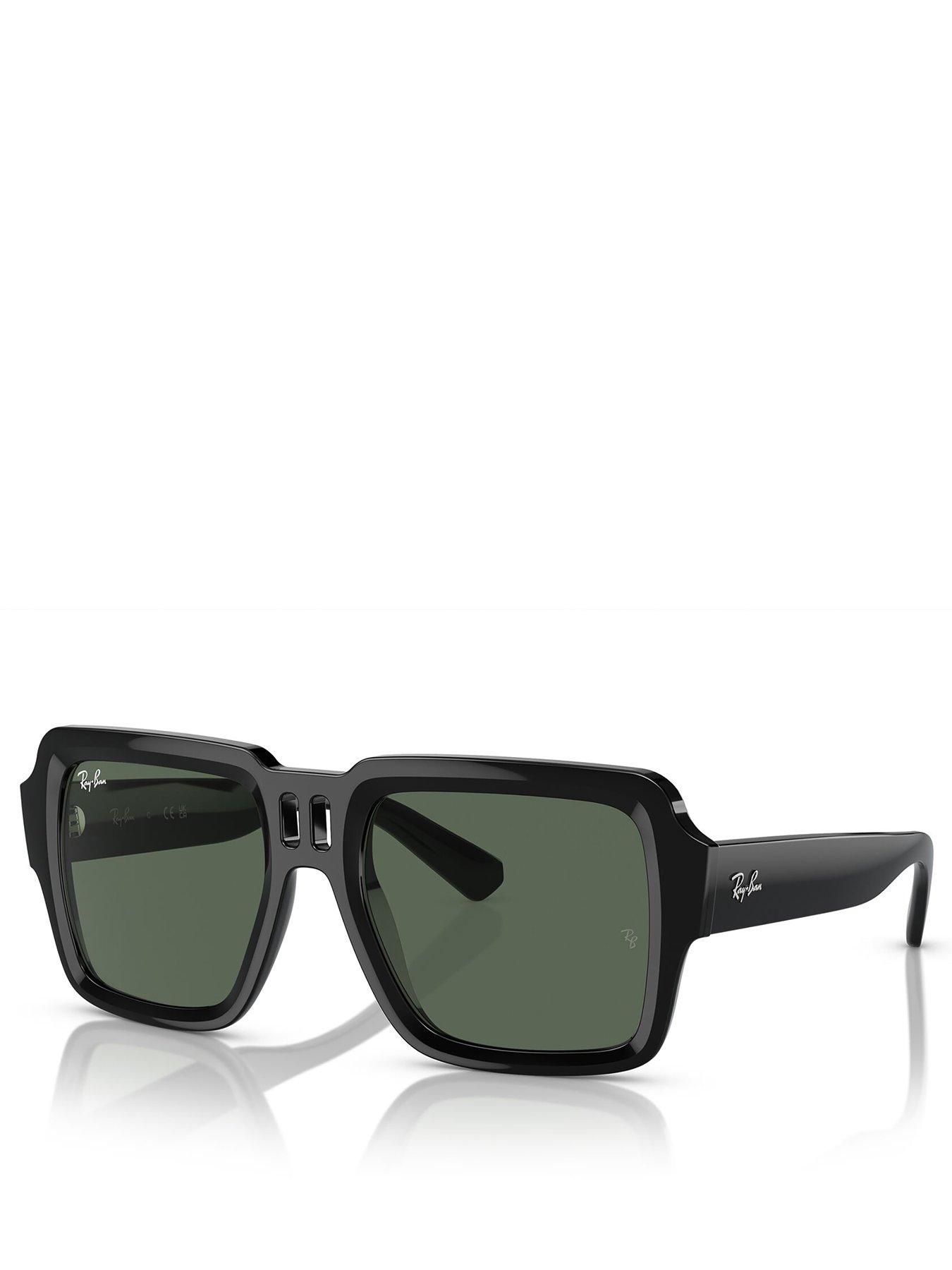 front image of ray-ban-ray-ban-square-sunglasses-black