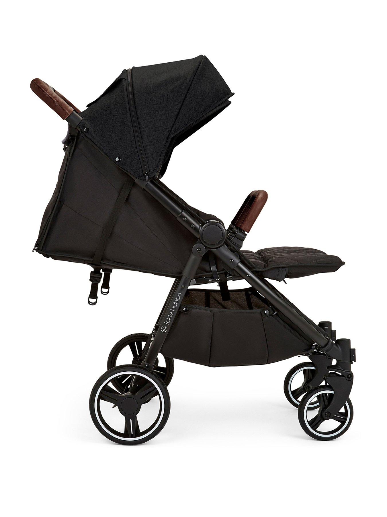  image of ickle-bubba-venus-prime-double-stroller-black-bl