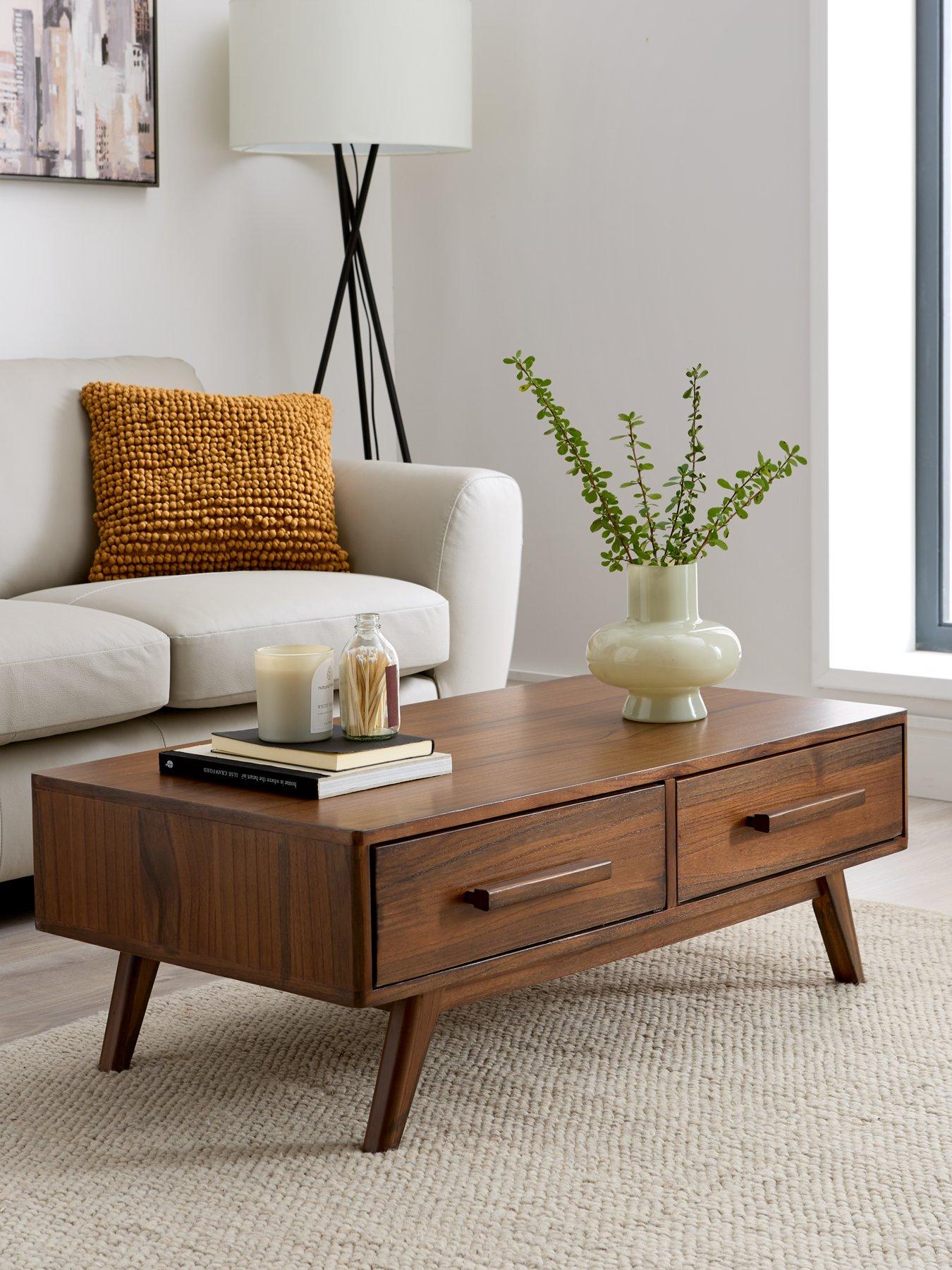 The Very Collection Misha 2 Drawer Coffee Table - Oak - contains Solid Wood
