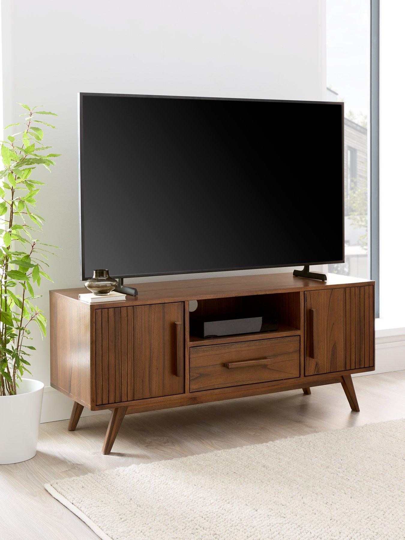 The Very Collection Misha 2 Door, 1 Drawer TV Unit - Oak - fits up to 55 inch TV