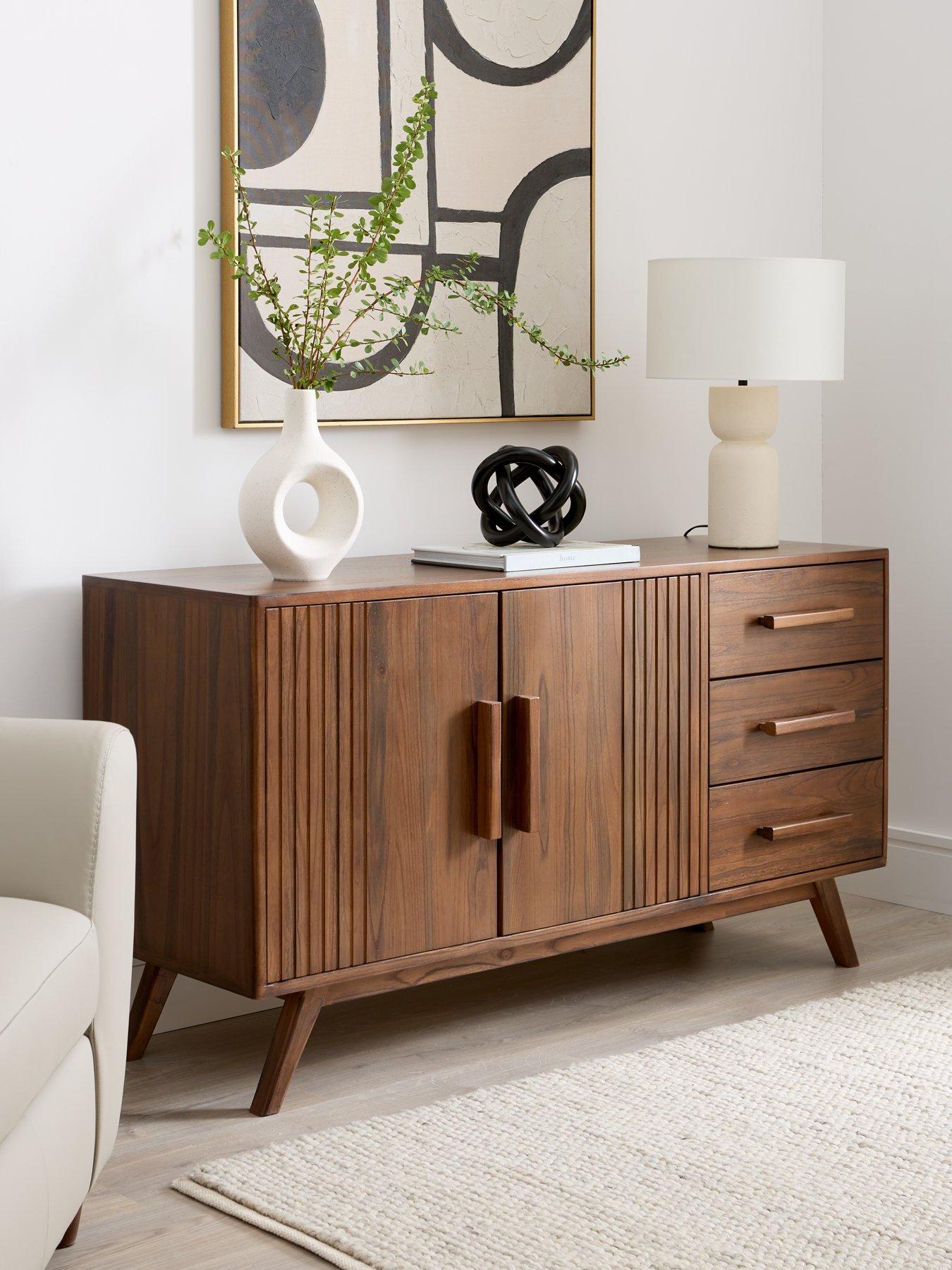 Image 1 of 6 of The Very Collection Misha 2 Door,&nbsp;3 Drawer Sideboard - Oak - contains Solid Wood
