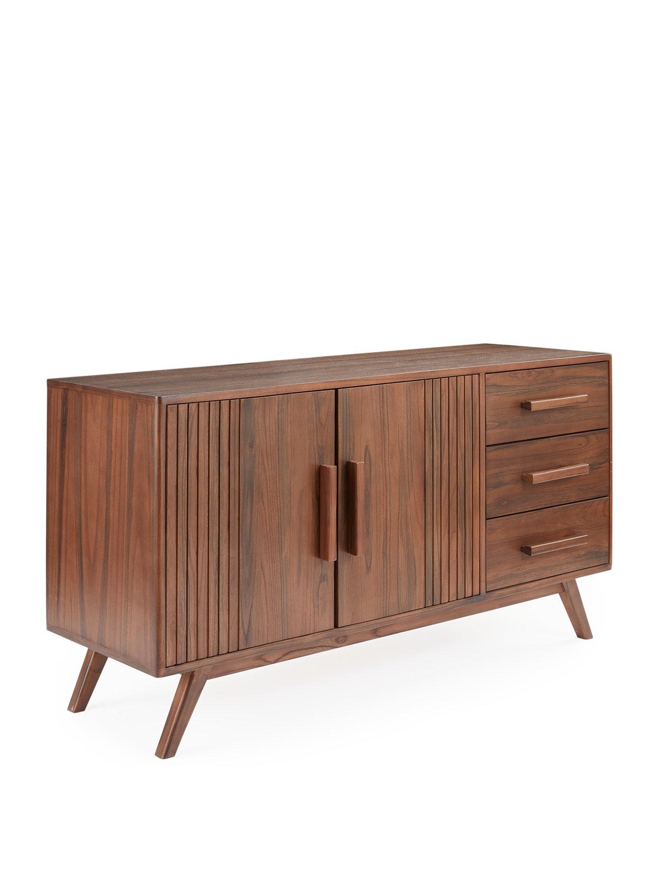  image of very-home-misha-2-doornbsp3-drawer-sideboard-oak-contains-solid-wood