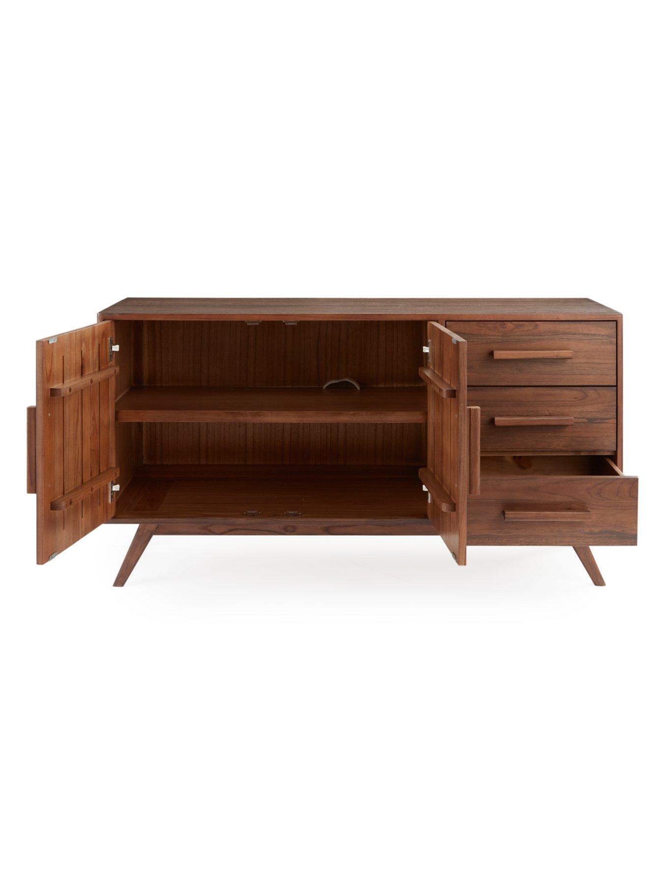  image of very-home-misha-2-doornbsp3-drawer-sideboard-oak-contains-solid-wood