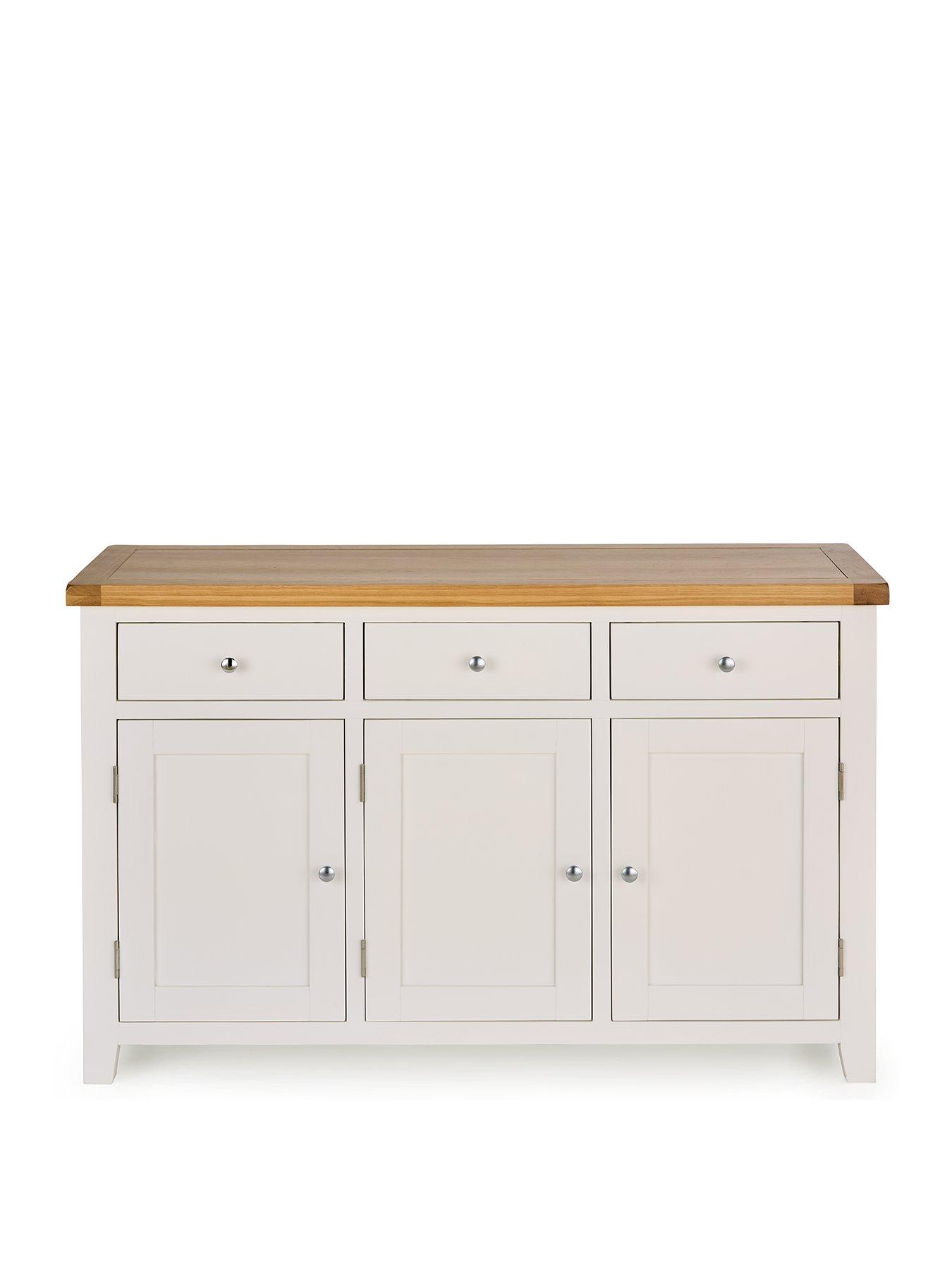  image of very-home-hamilton-ready-assembled-3-door-sideboard-contains-solid-wood