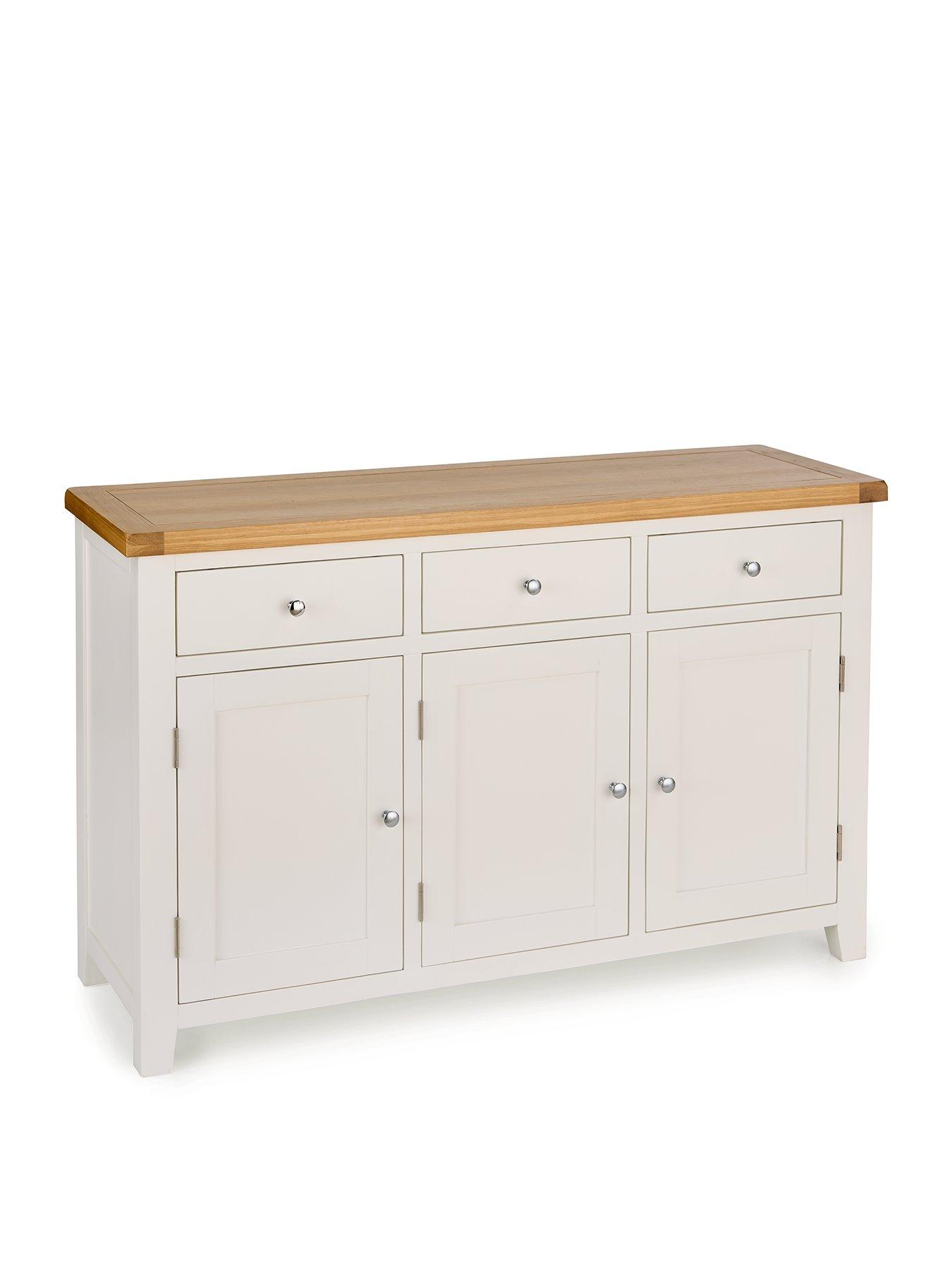  image of very-home-hamilton-ready-assembled-3-door-sideboard-contains-solid-wood