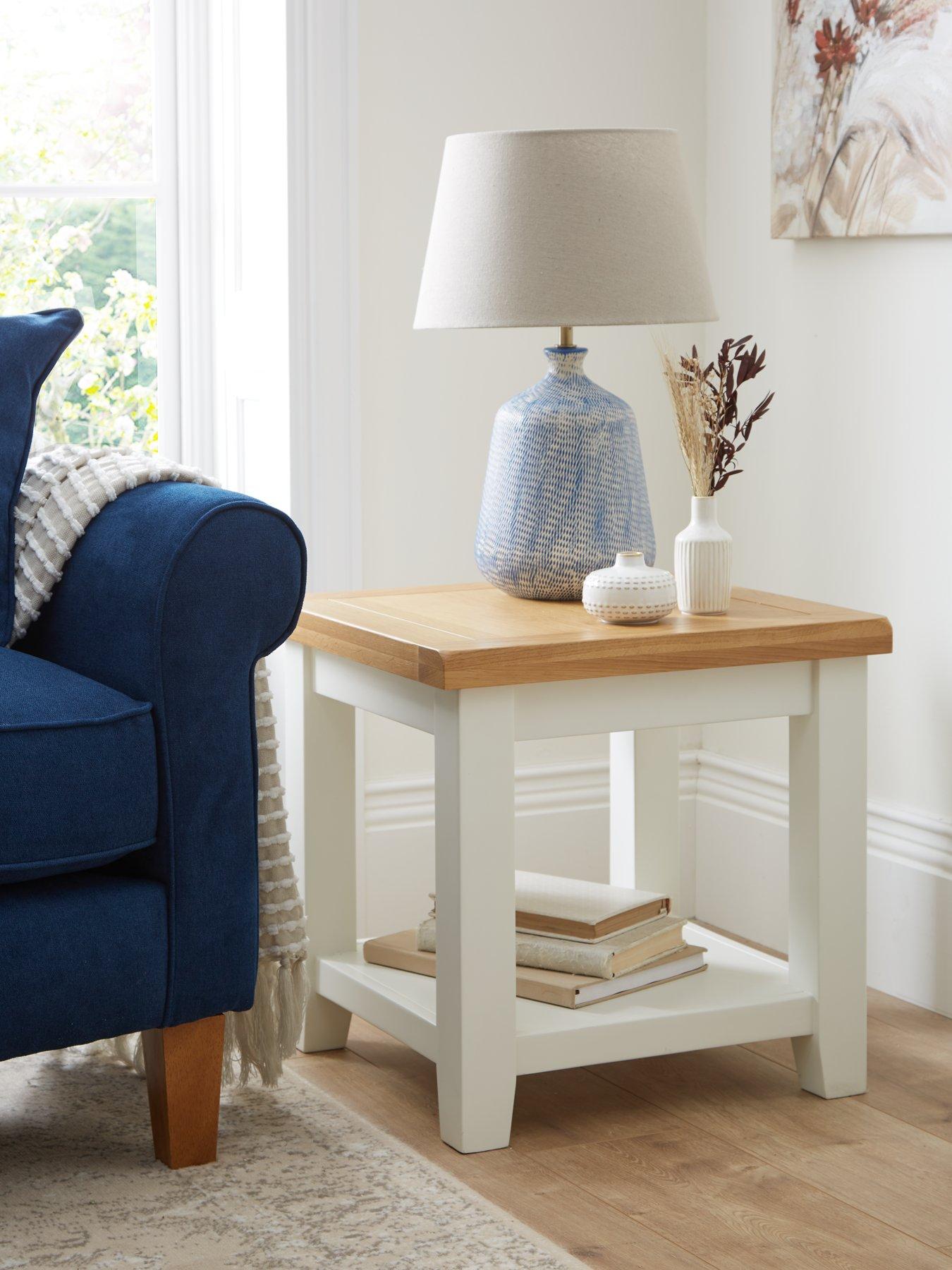 Very Home Hamilton Ready Assembled Lamp Table - contains Solid Wood