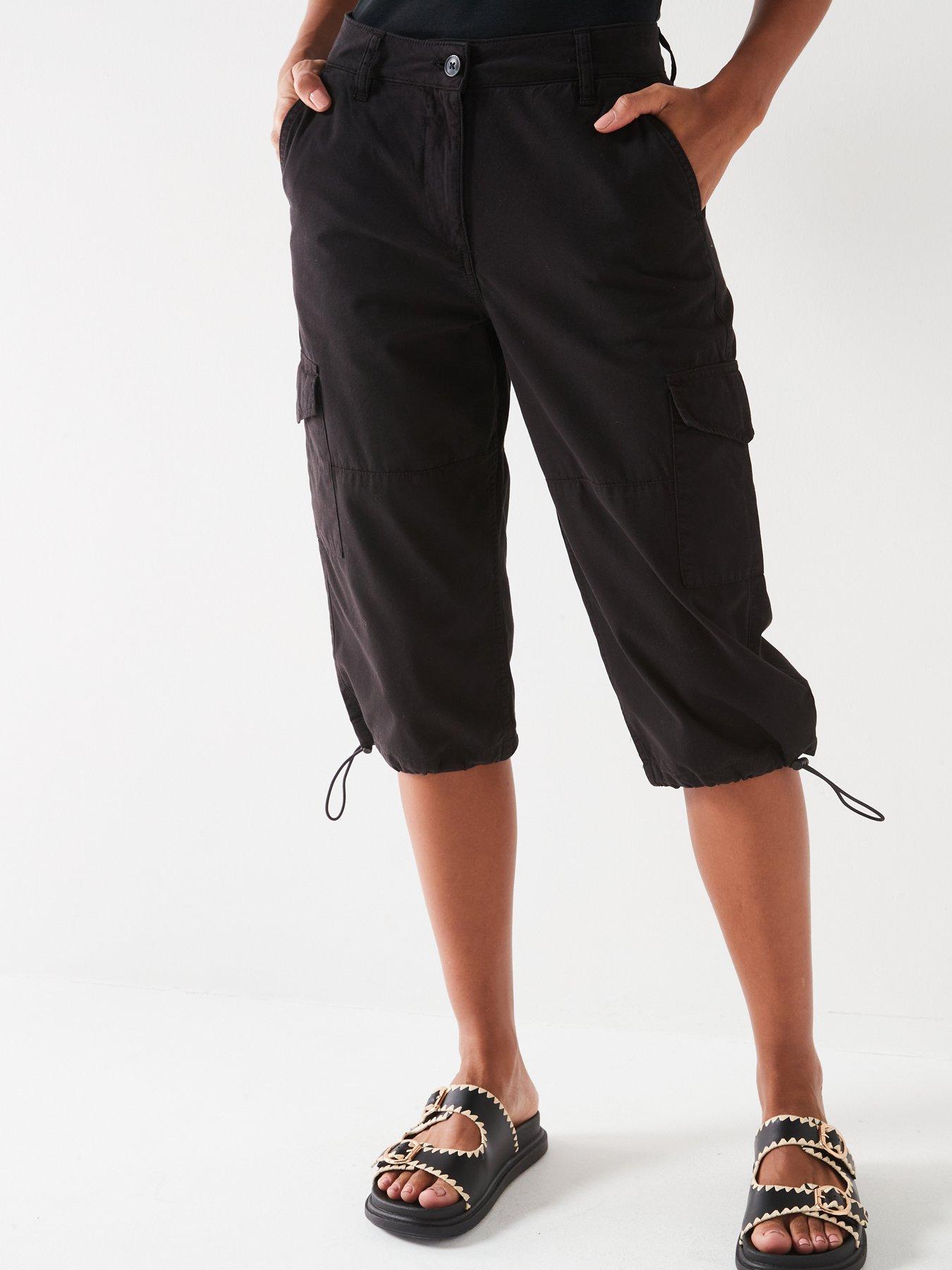 Image 4 of 6 of V by Very Poplin Cargo Longline Shorts - Black