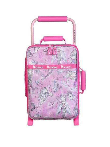 it-luggage-curisoity-mermaid-print-pink-kiddies-suitcase