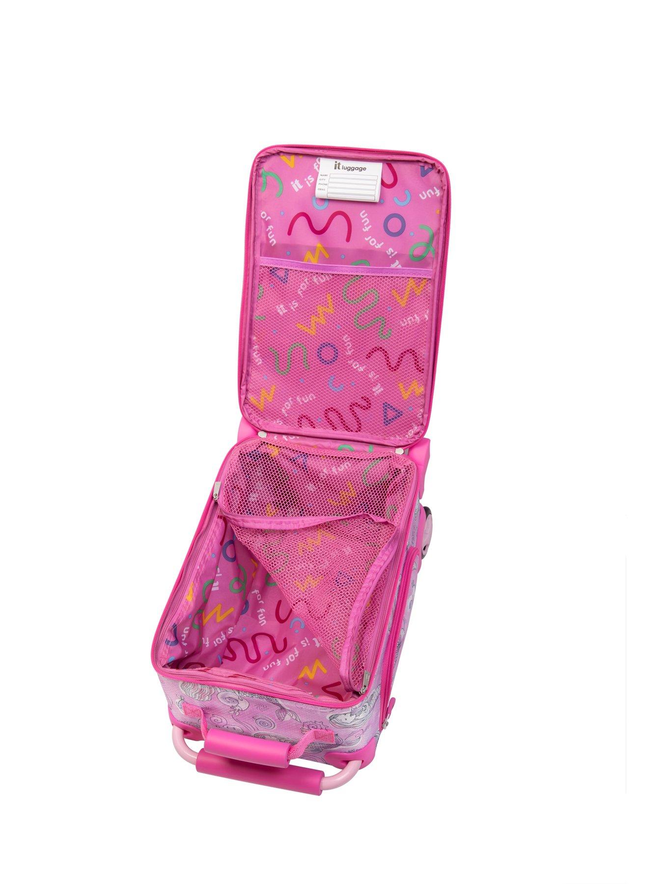 Image 6 of 6 of it Luggage Curiosity Minimals Blue Kids Suitcase