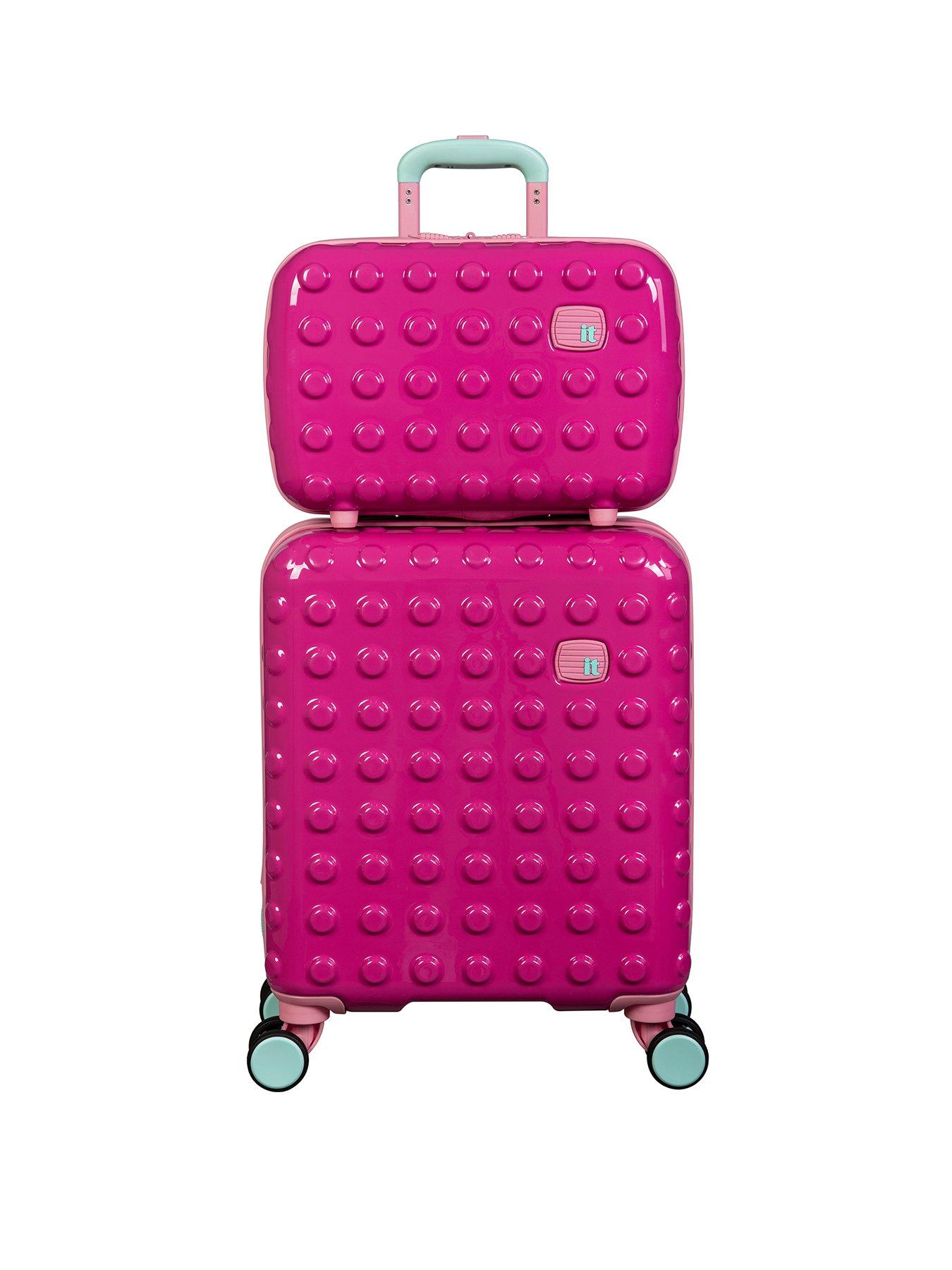 it Luggage Bobble Bloc Raspberry Rose Kiddies Suitcase Set