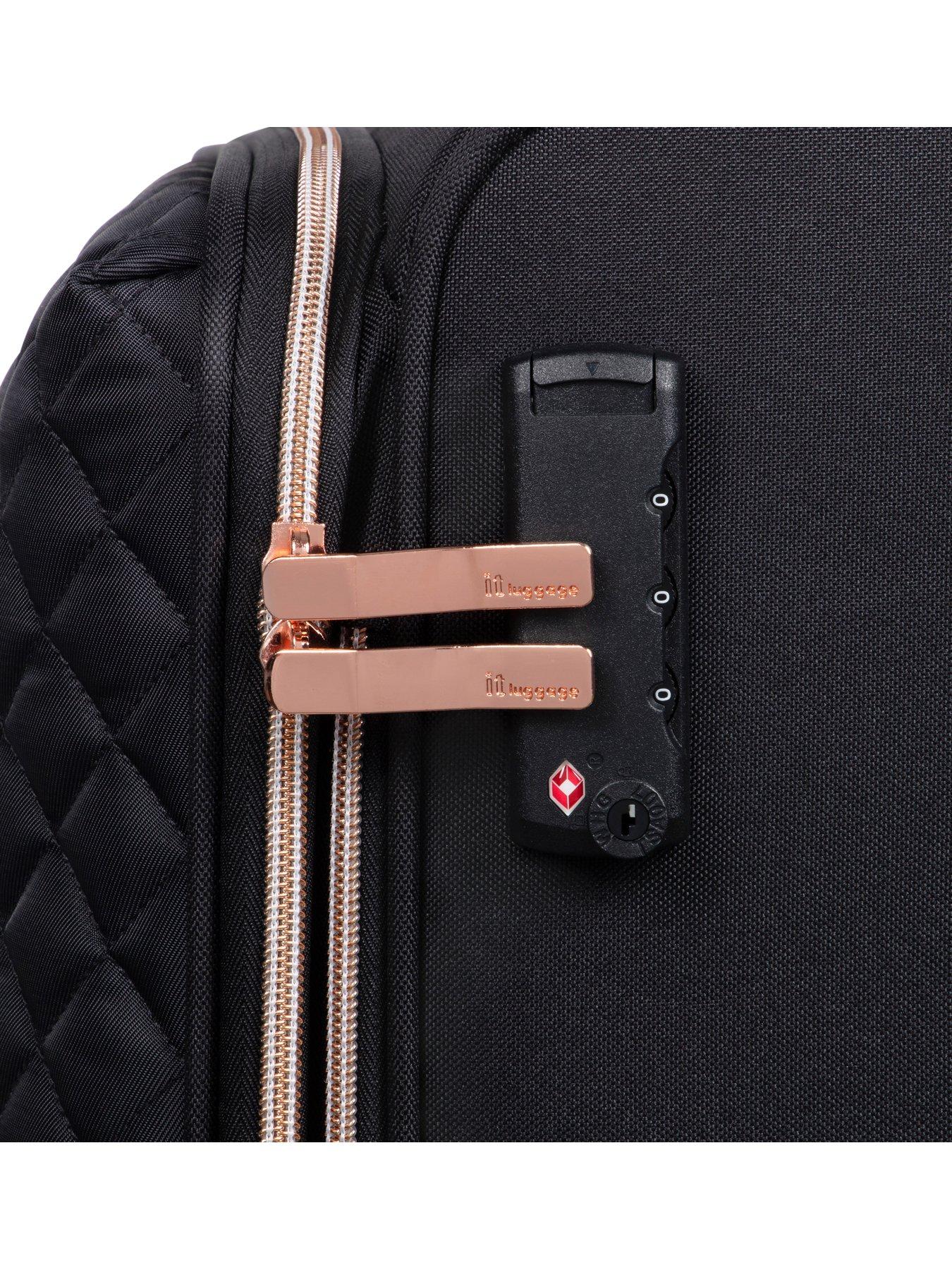 Image 7 of 7 of it Luggage Divinity Black Large Suitcase with TSA Lock