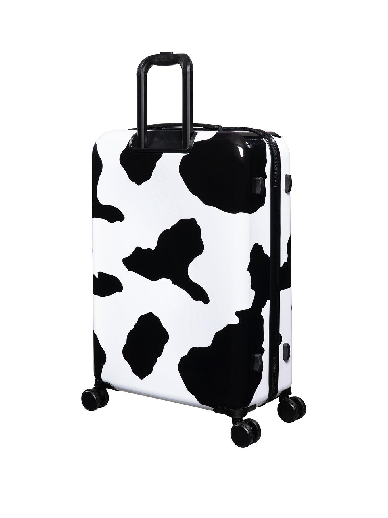  image of it-luggage-sheen-moo-cow-blackwhite-cabin-suitcase-with-tsa-lock
