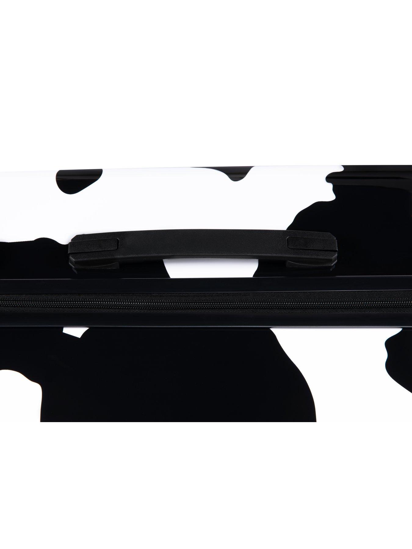  image of it-luggage-sheen-moo-cow-blackwhite-cabin-suitcase-with-tsa-lock
