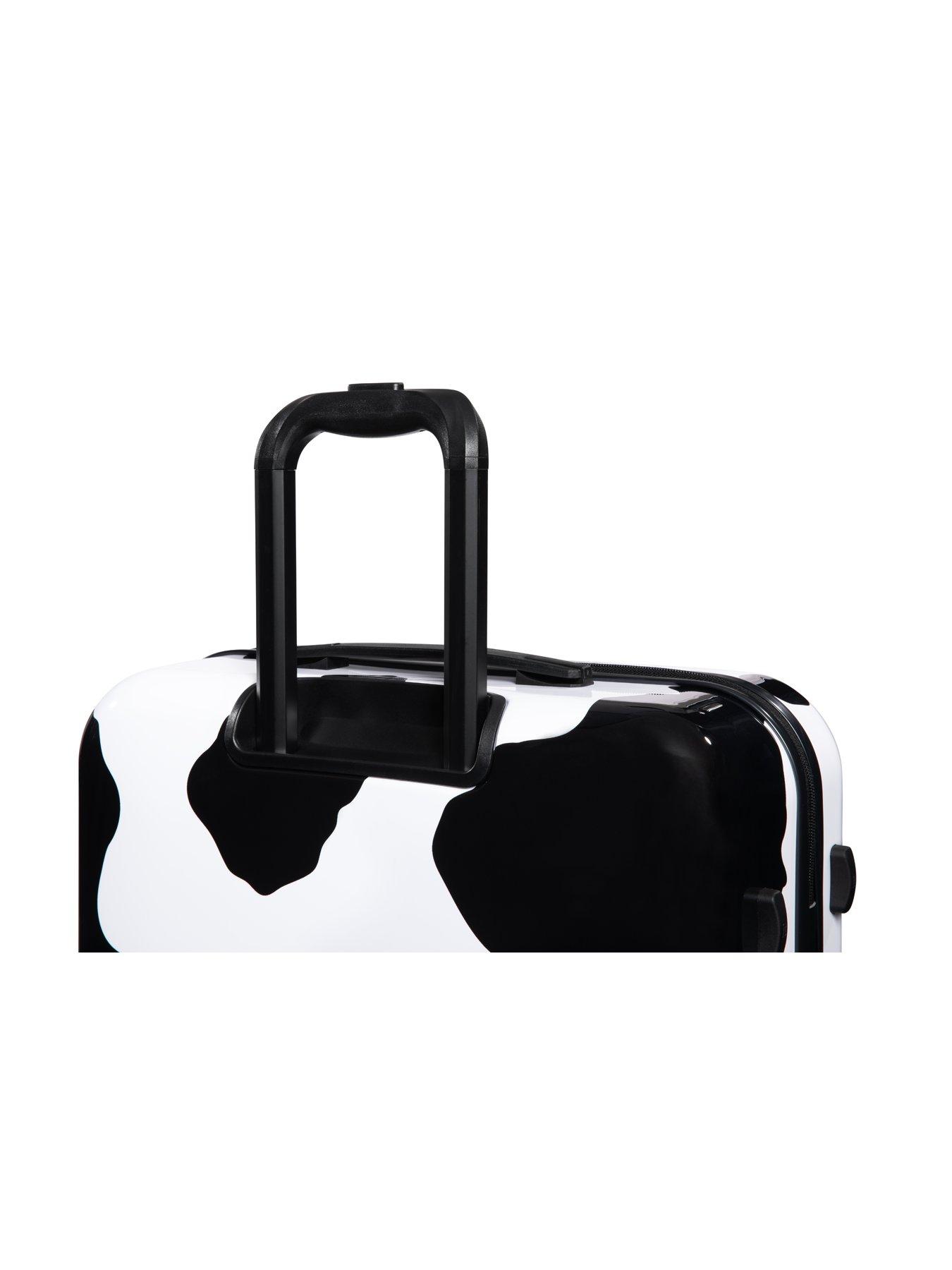  image of it-luggage-sheen-moo-cow-blackwhite-cabin-suitcase-with-tsa-lock