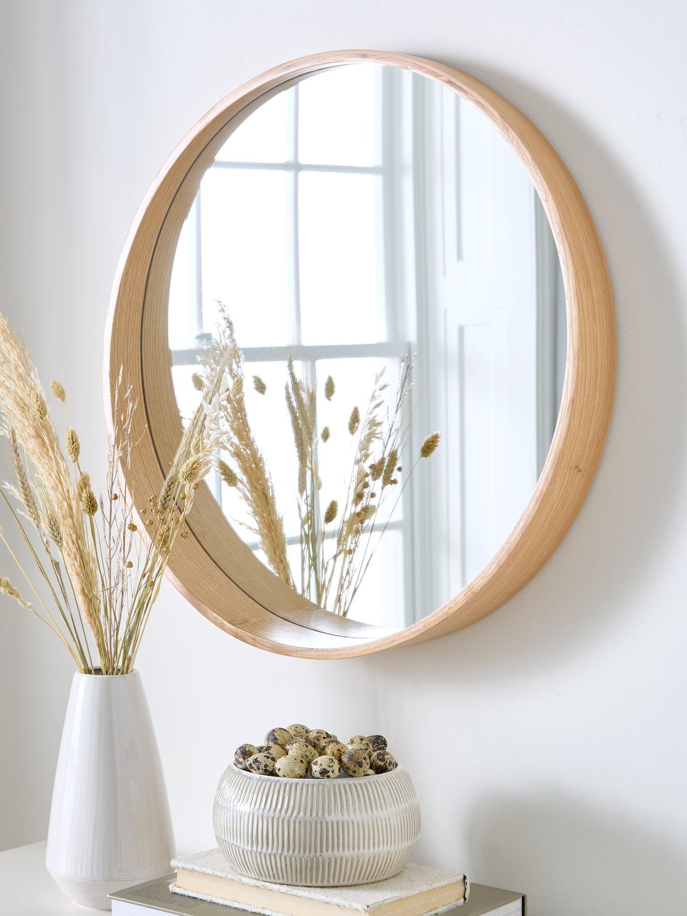  image of very-home-cesa-round-natural-mirror-60cm