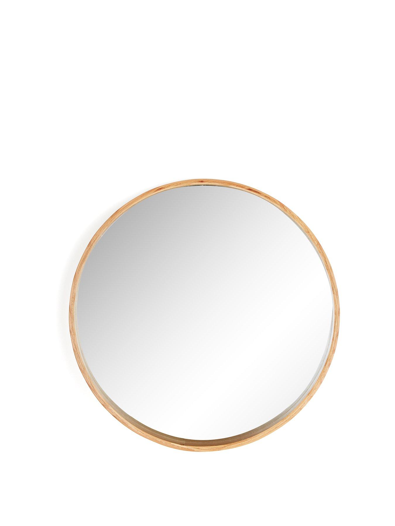 Image 2 of 6 of The Very Collection Cesa Round Natural Mirror 60cm