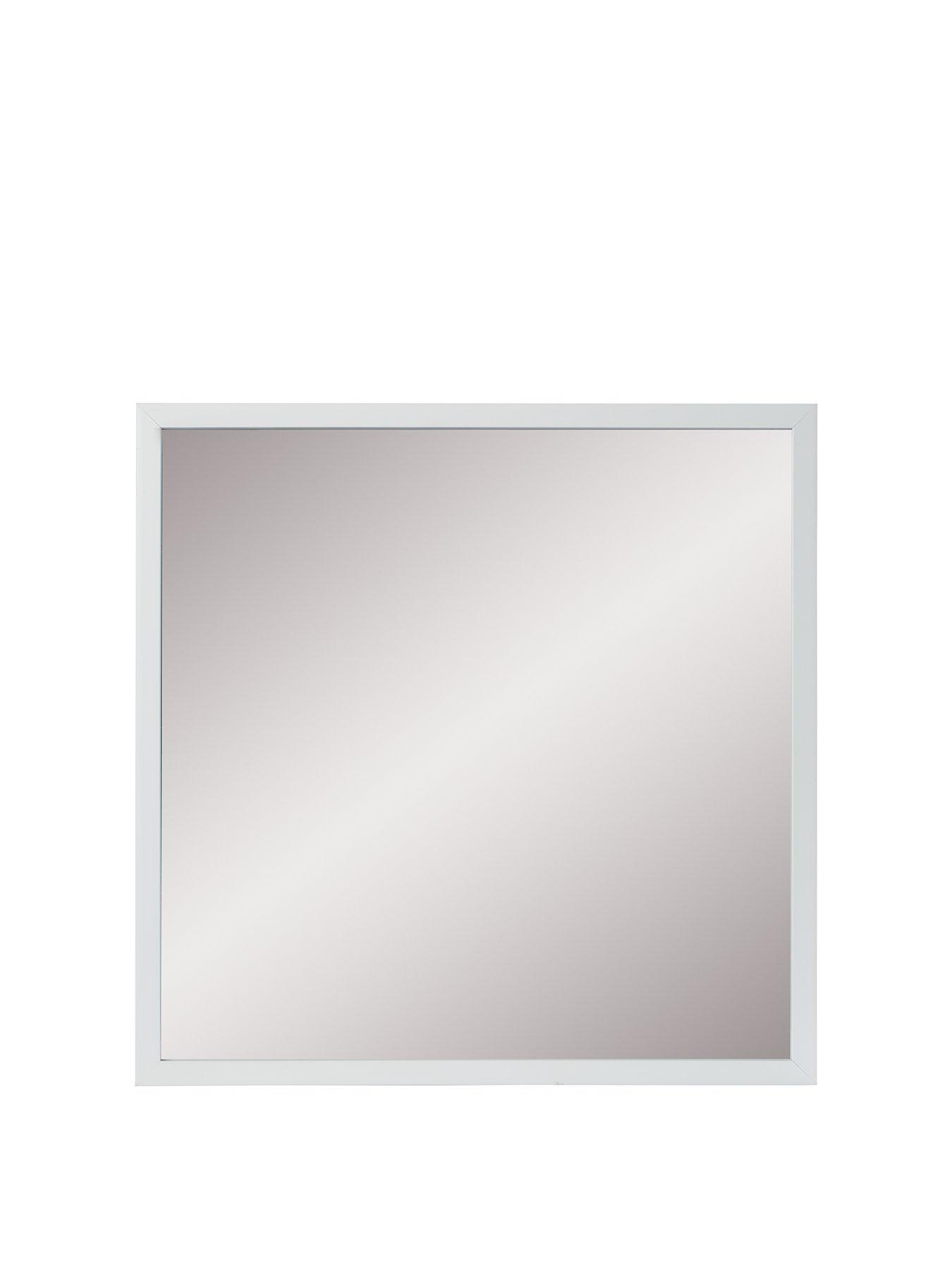 stillFront image of the-very-collection-square-mirror-white-55x55cm