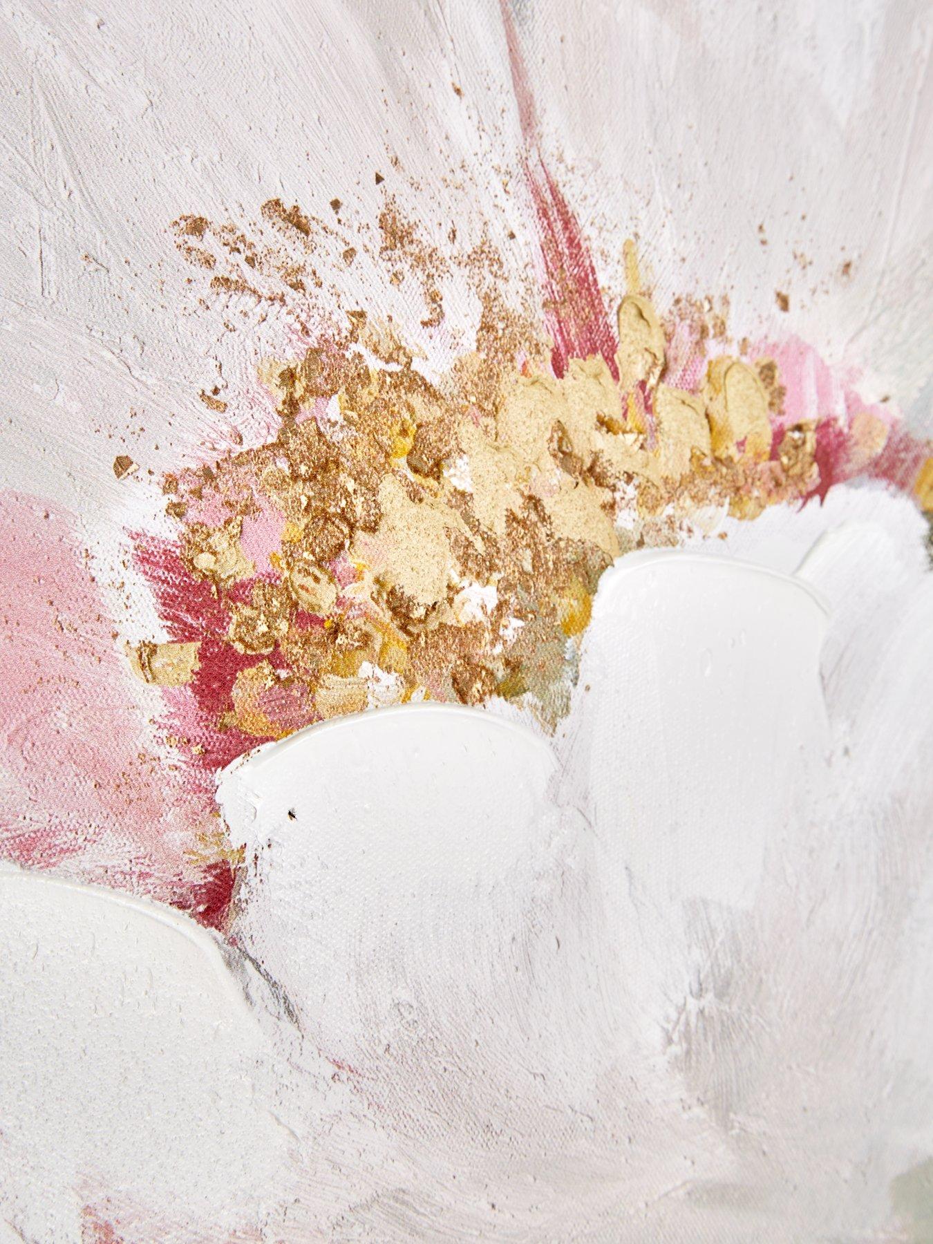  image of very-home-white-flower-printed-canvas-60x80cm