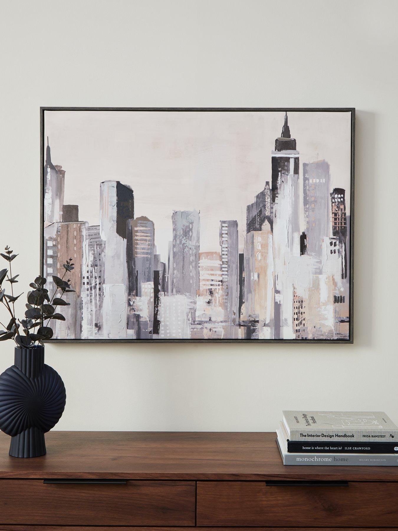 Very Home City Scape Framed Print 60x80cm