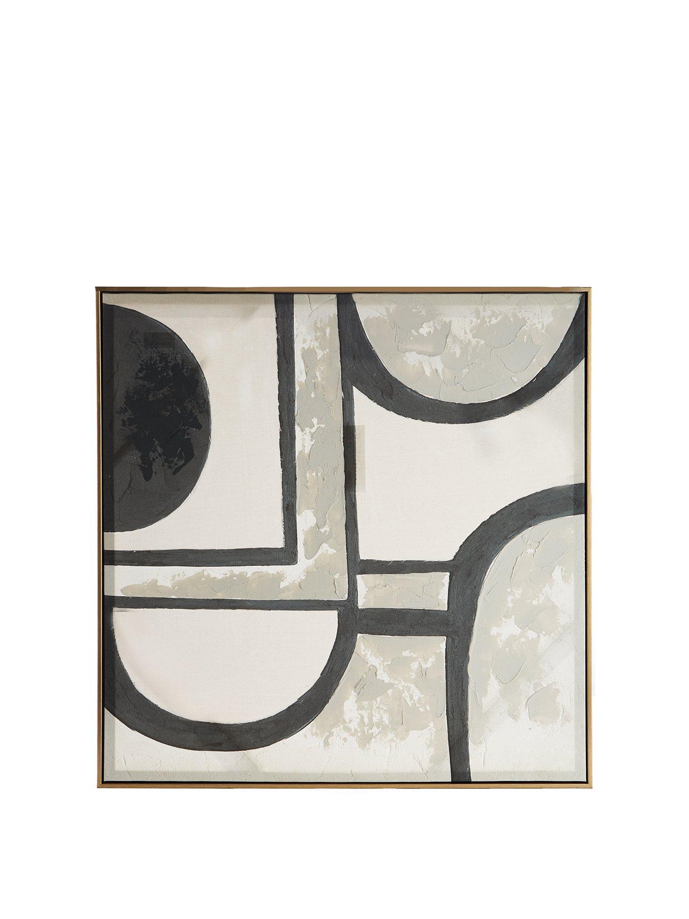 Image 2 of 4 of The Very Collection Abstract Shapes Framed Printed Canvas 80x80cm - FSC&reg; Certified
