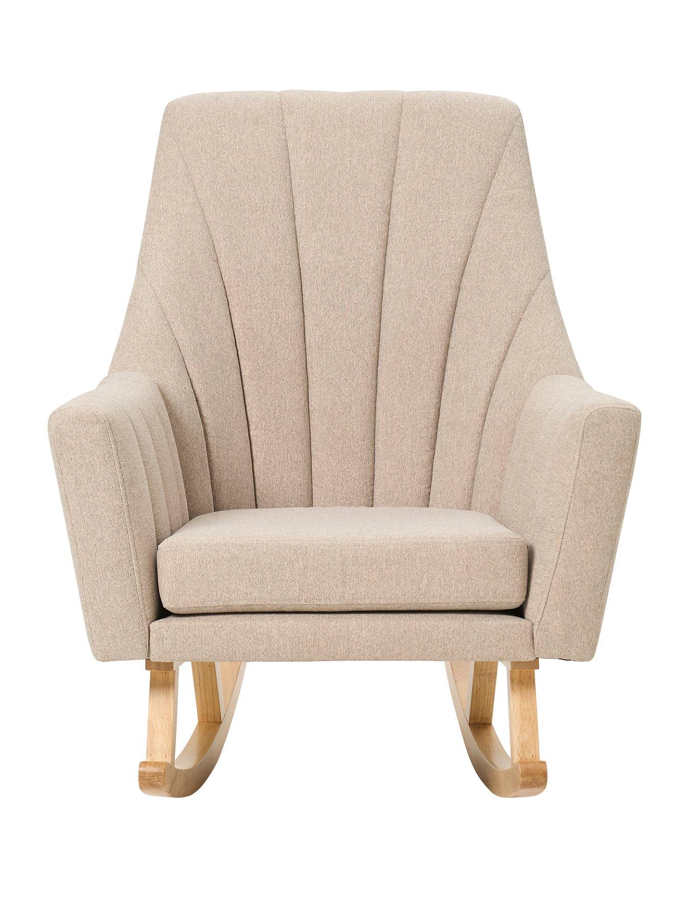 Image 3 of 6 of Tutti Bambini Jonah Rocking Nursing Chair with Footstool- Stone