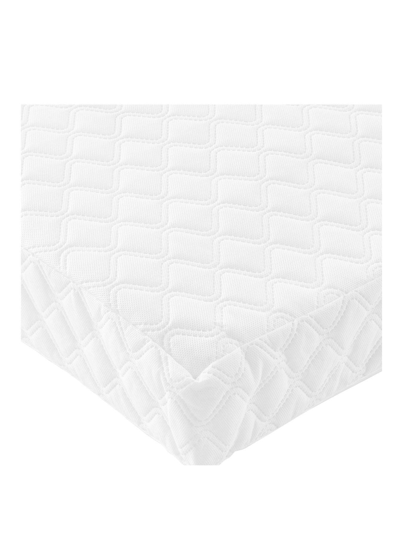  image of tutti-bambini-modena-4-piece-furniture-set--whiteoak-cot-bed-sprung-mattress-chest-changer-wardrobe