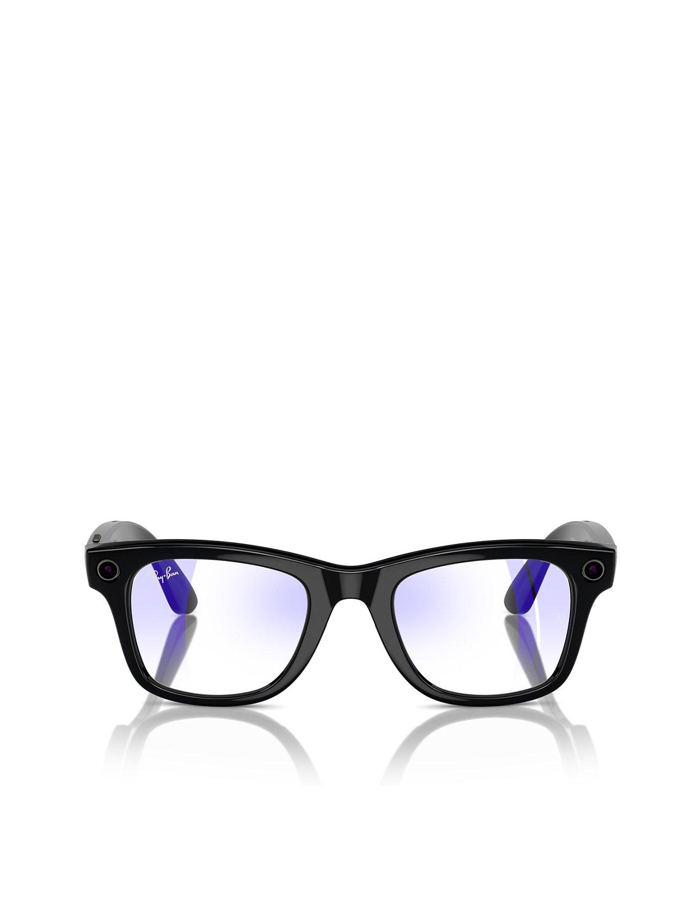 Wayfarer Standard Smart Glasses Shiny Black Clear