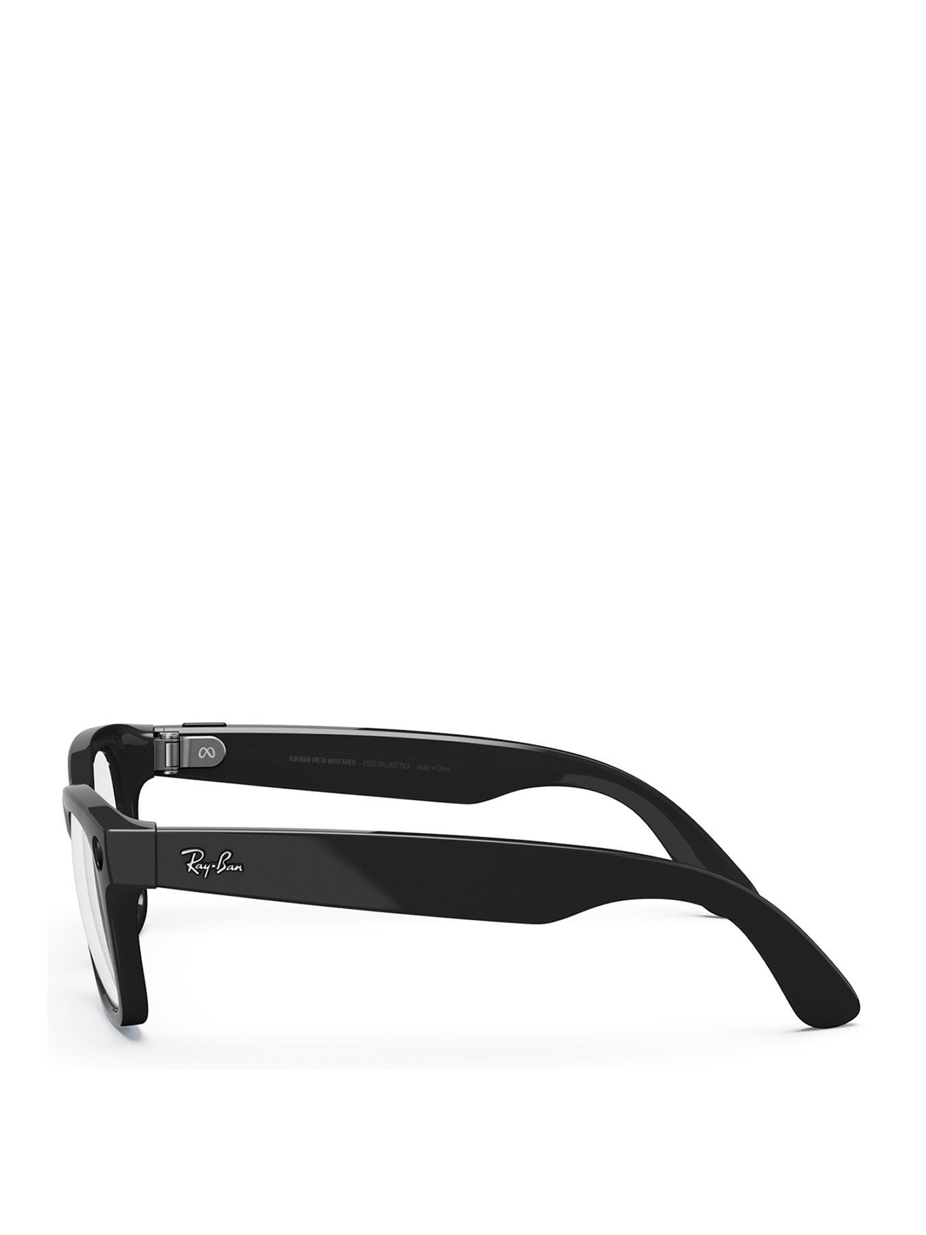  image of ray-ban-meta-wayfarer-glasses-shiny-black-clear
