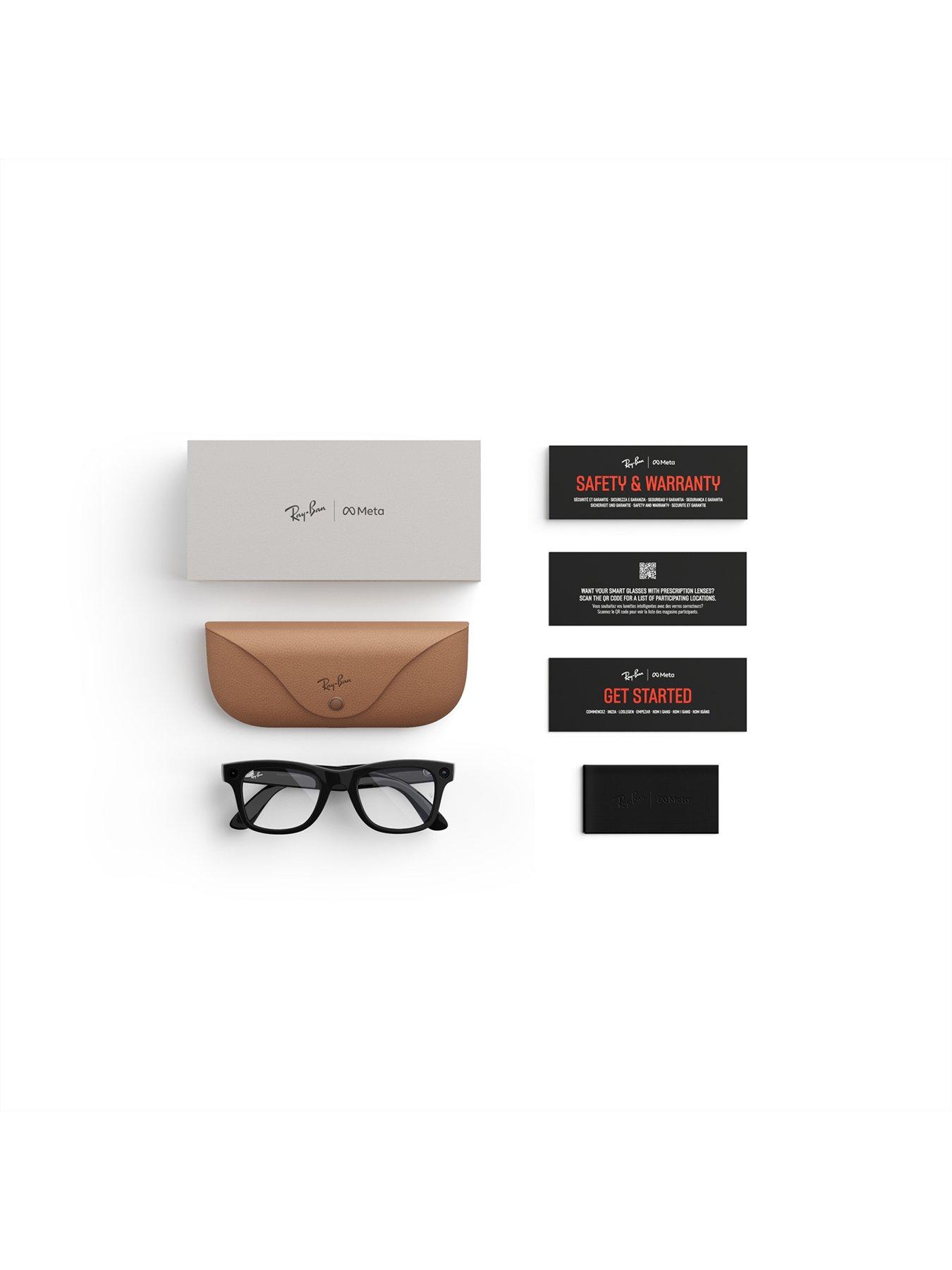  image of ray-ban-meta-wayfarer-glasses-shiny-black-clear