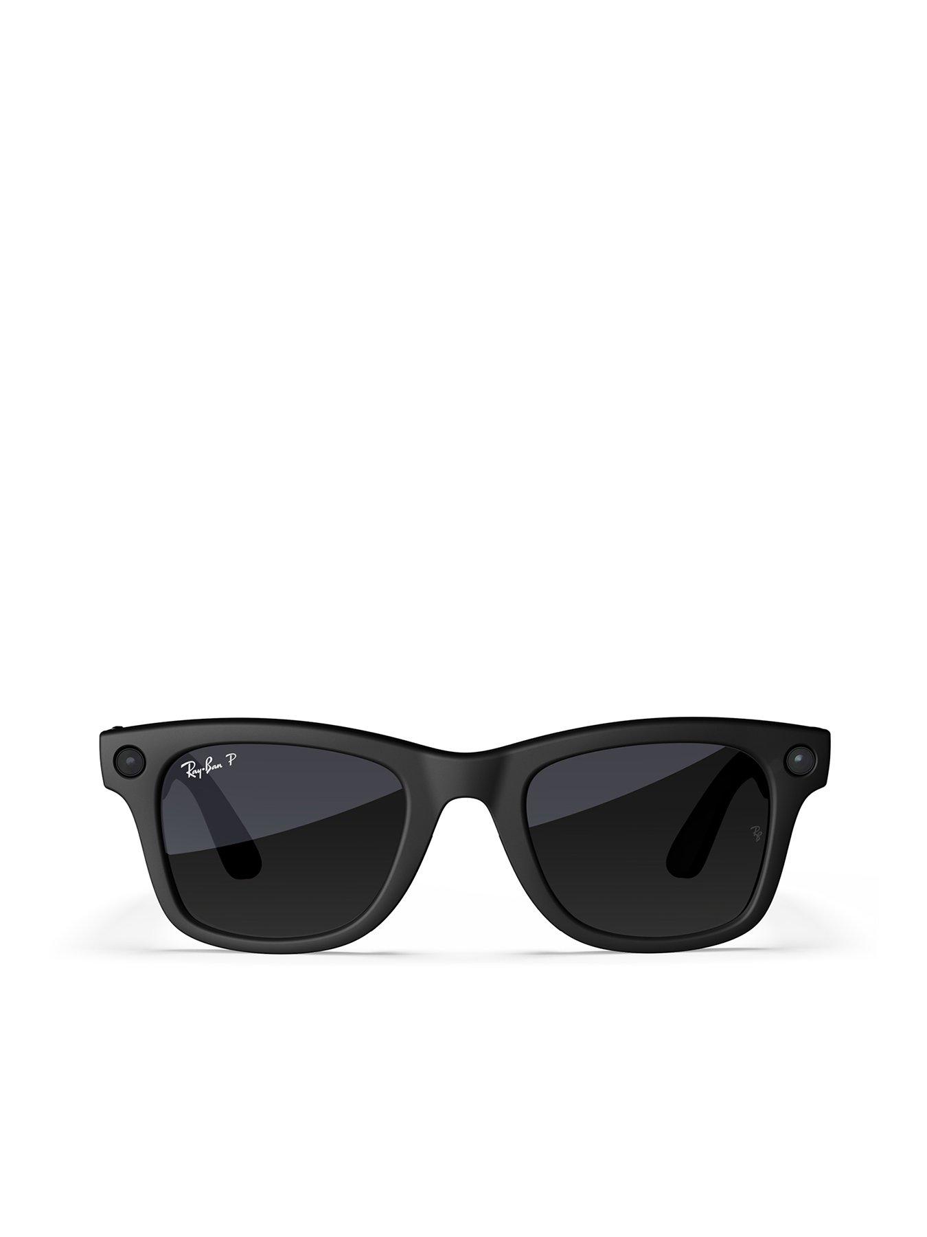 Image 1 of 8 of Ray-Ban Meta Wayfarer Glasses - Matte Black, Polarised Gradient Graphite