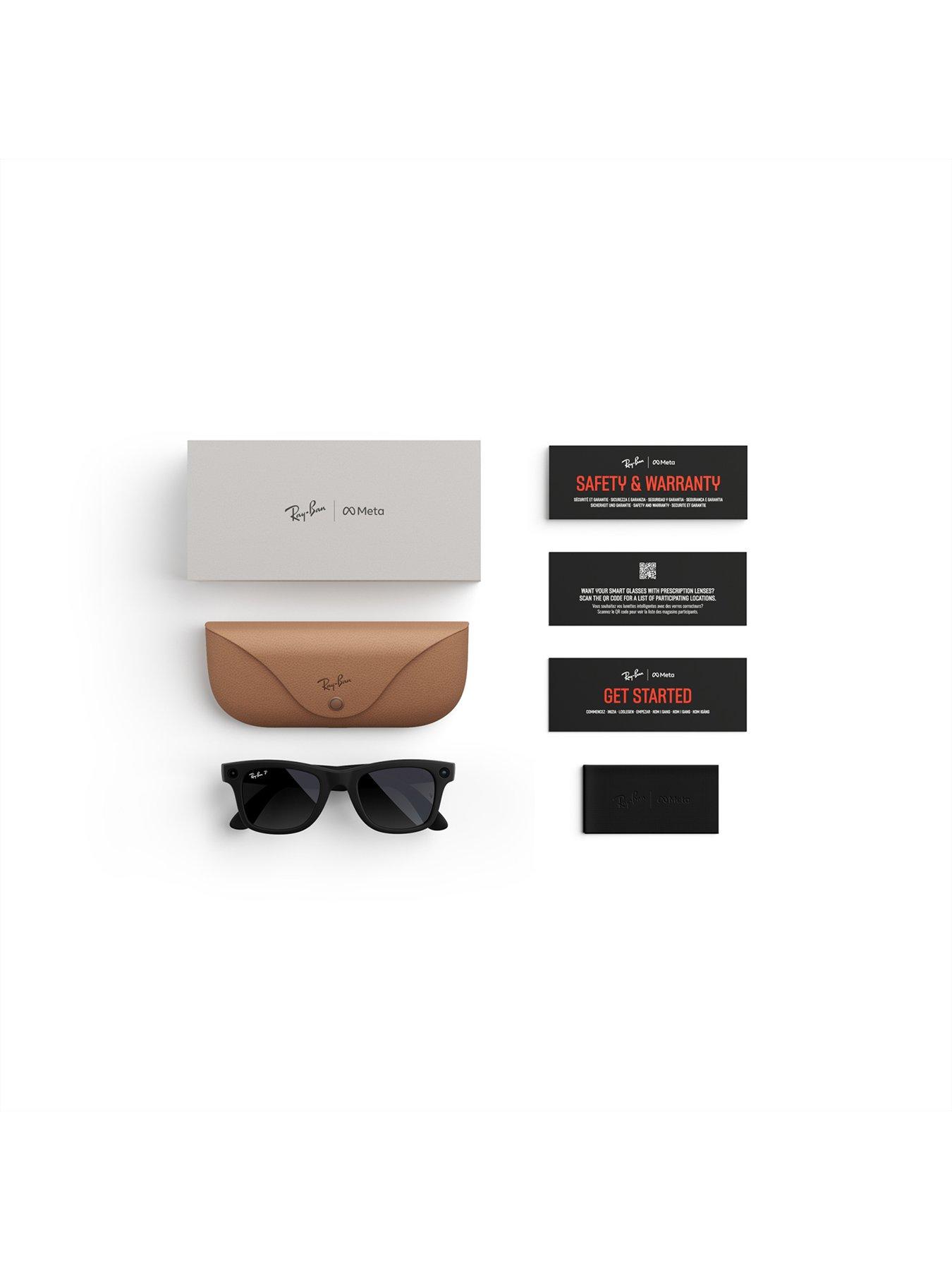 Image 4 of 8 of Ray-Ban Meta Wayfarer Glasses - Matte Black, Polarised Gradient Graphite