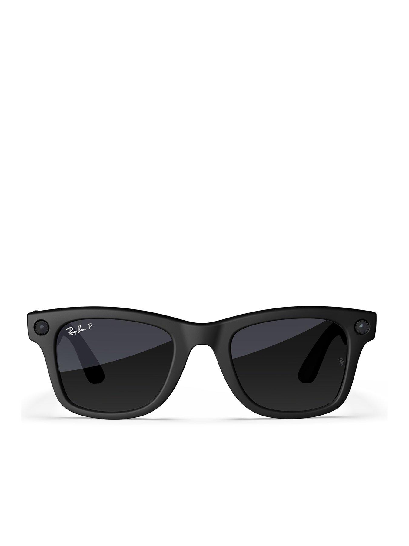 Ray-Ban Meta Wayfarer Large Glasses - Matte Black, Polarised Gradient Graphite